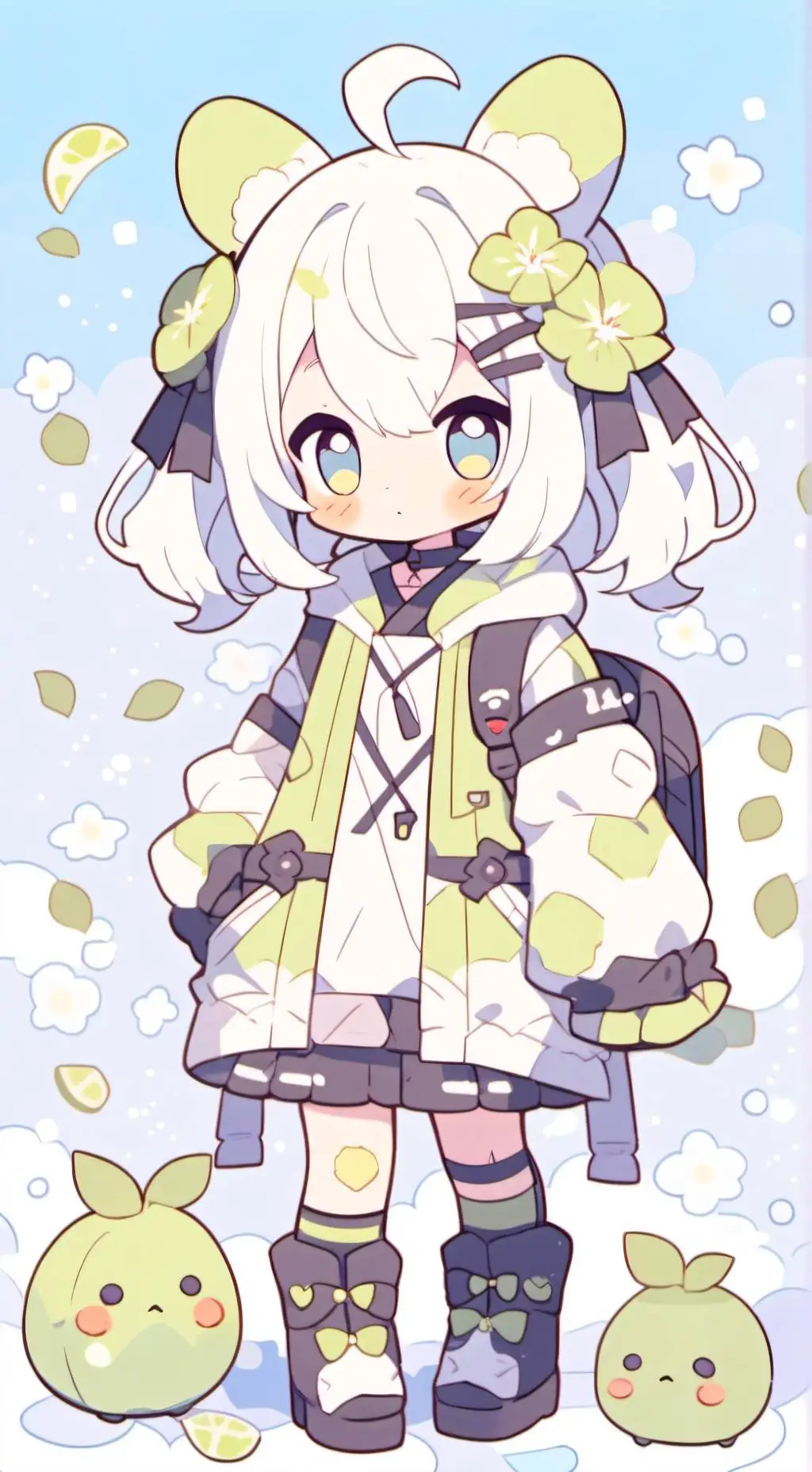 ai character: lime background
