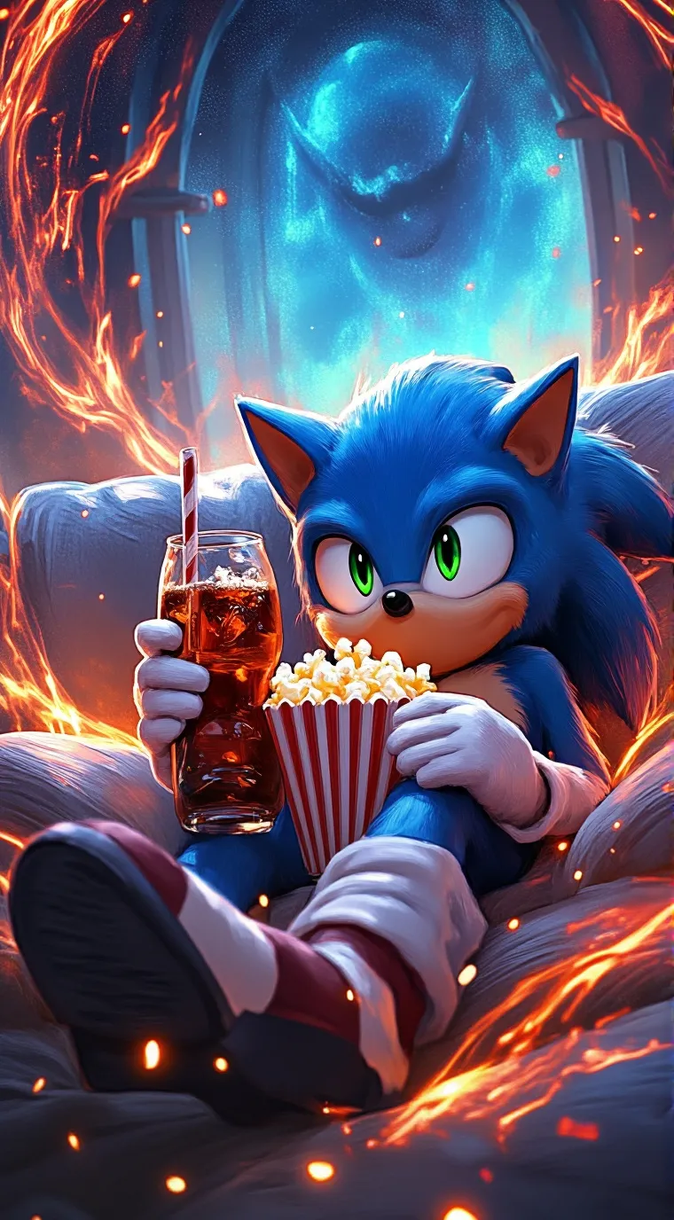 ai character: Sonic movie night  background