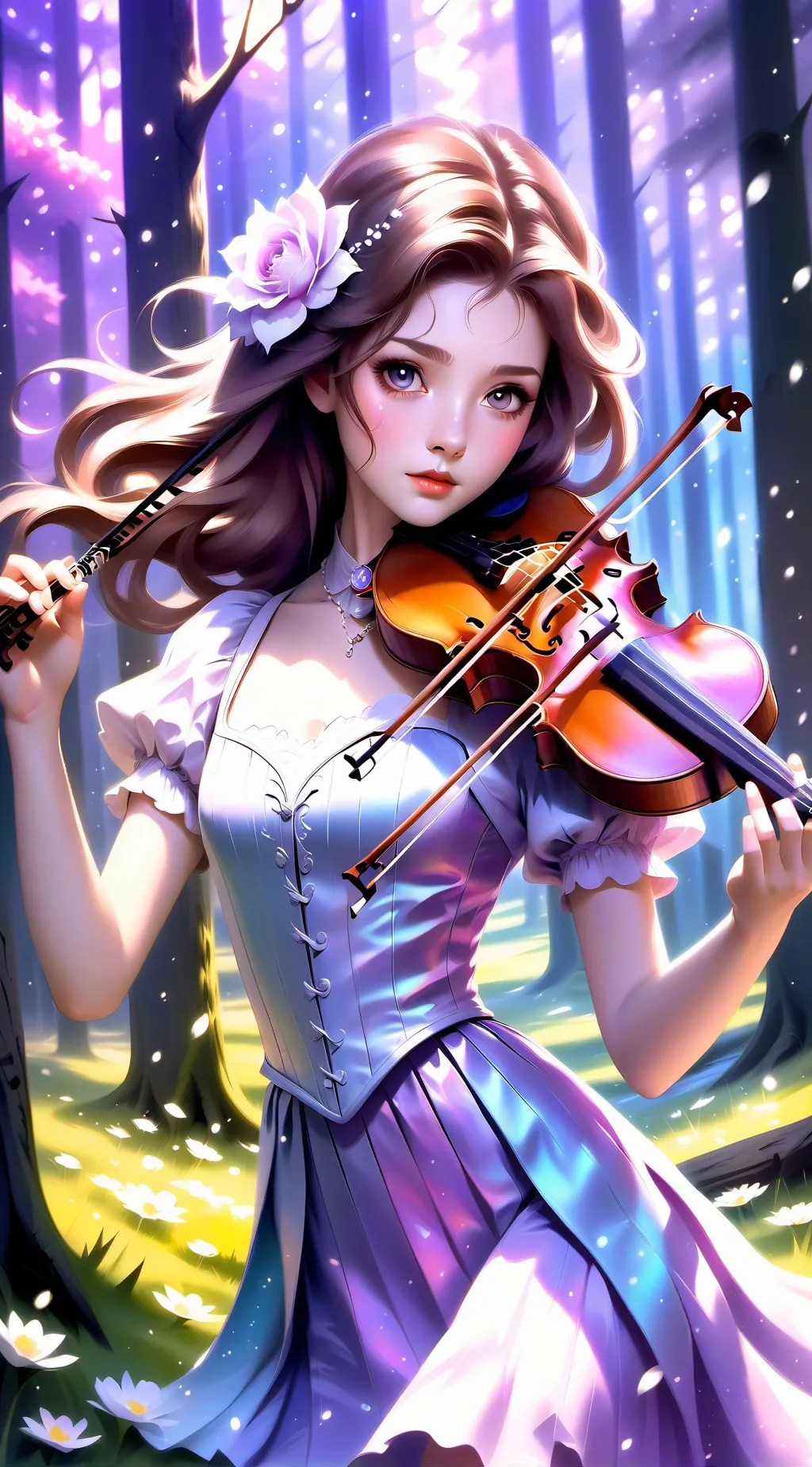 ai character: the girl who plays background