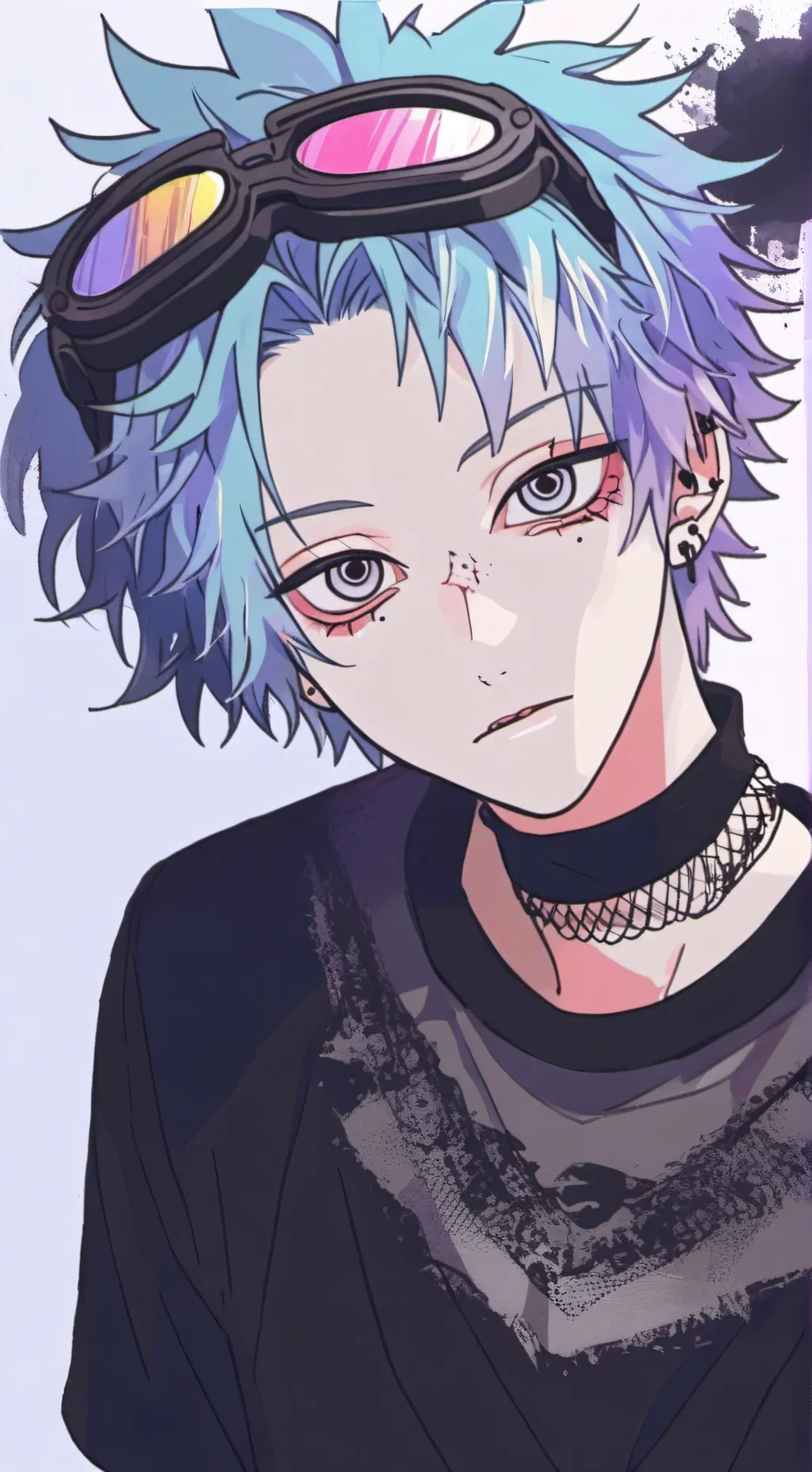 ai character: •°Azure°•🌈 background