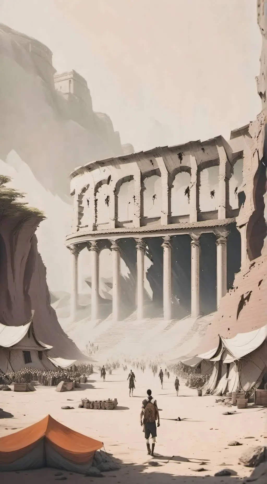 ai character: Half blood fight background