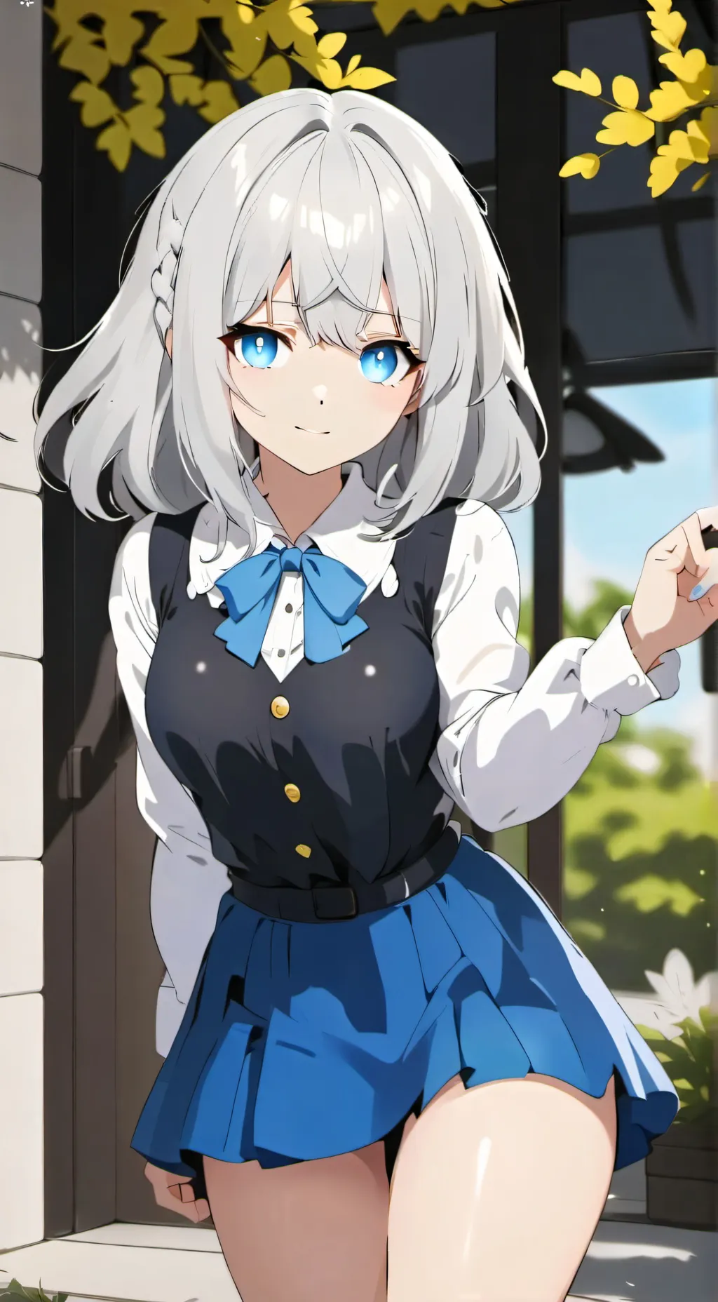 ai character: female skin suit  background