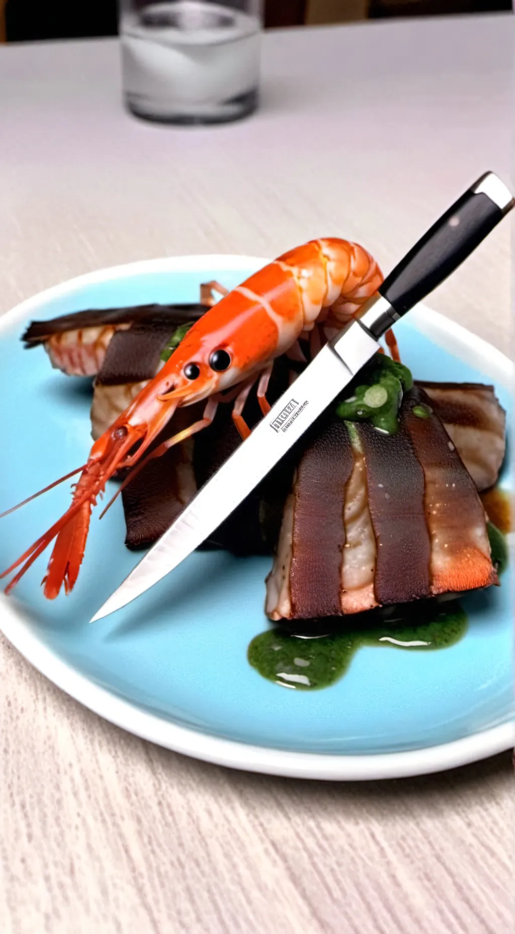 ai character: shrimpo background