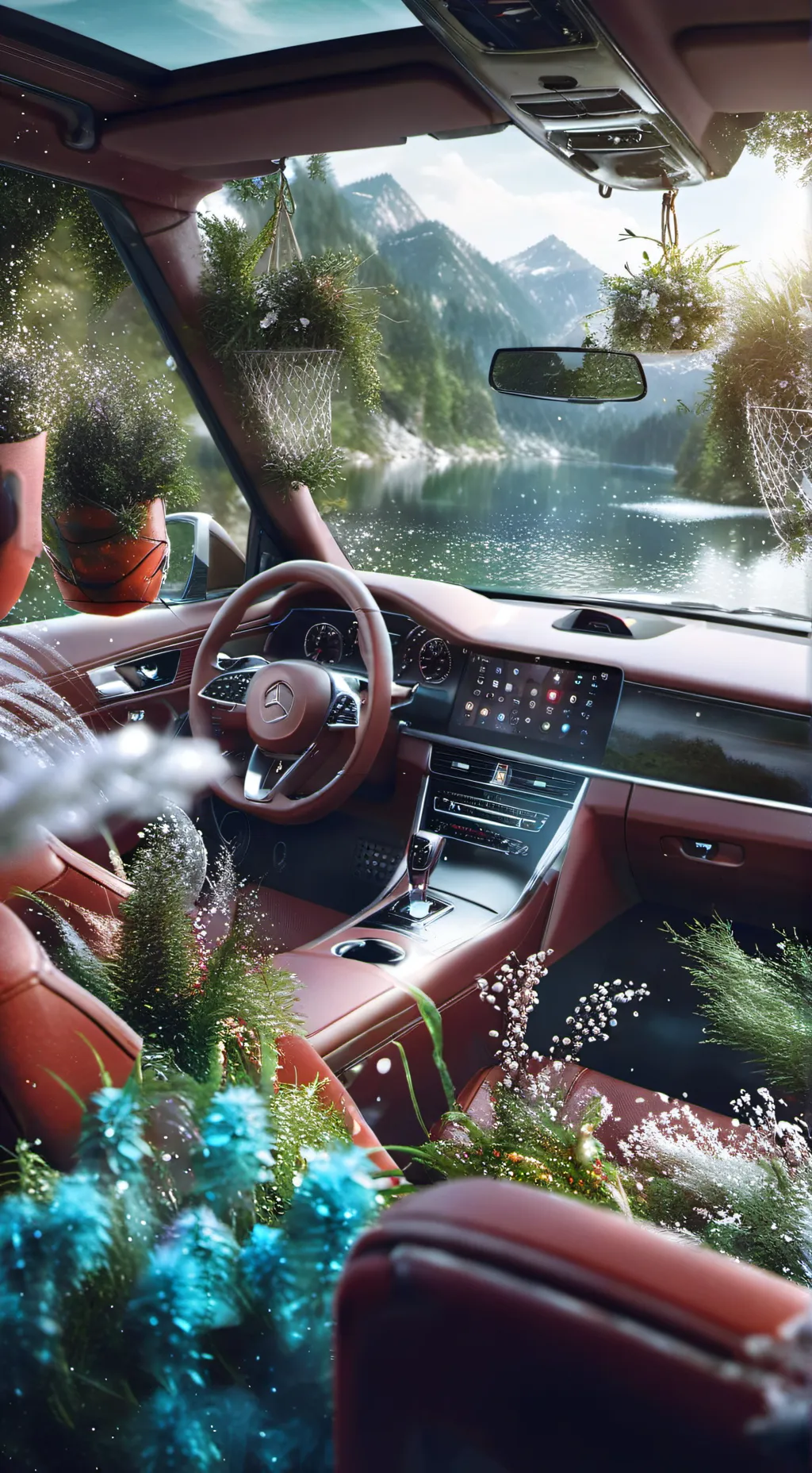 ai character: MHA car ride background