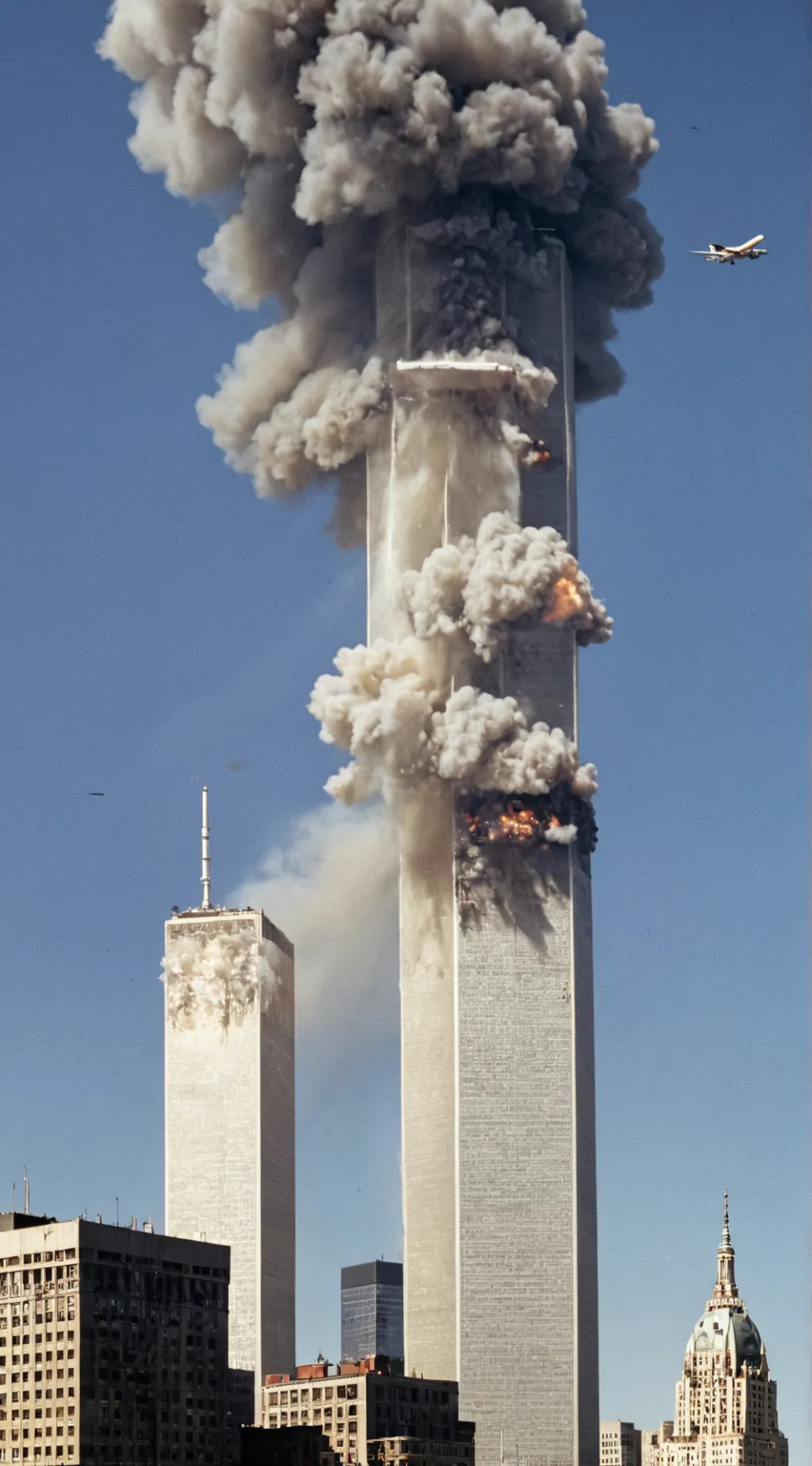 ai character: Twin towers. background