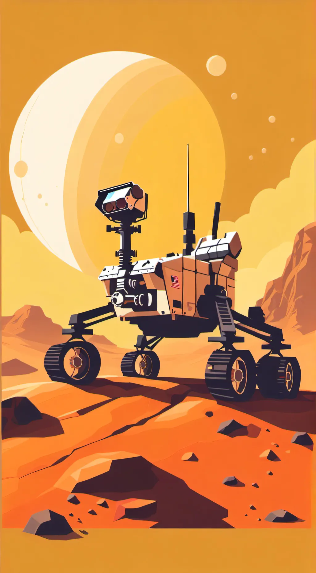 ai character: Spirit mars rover background