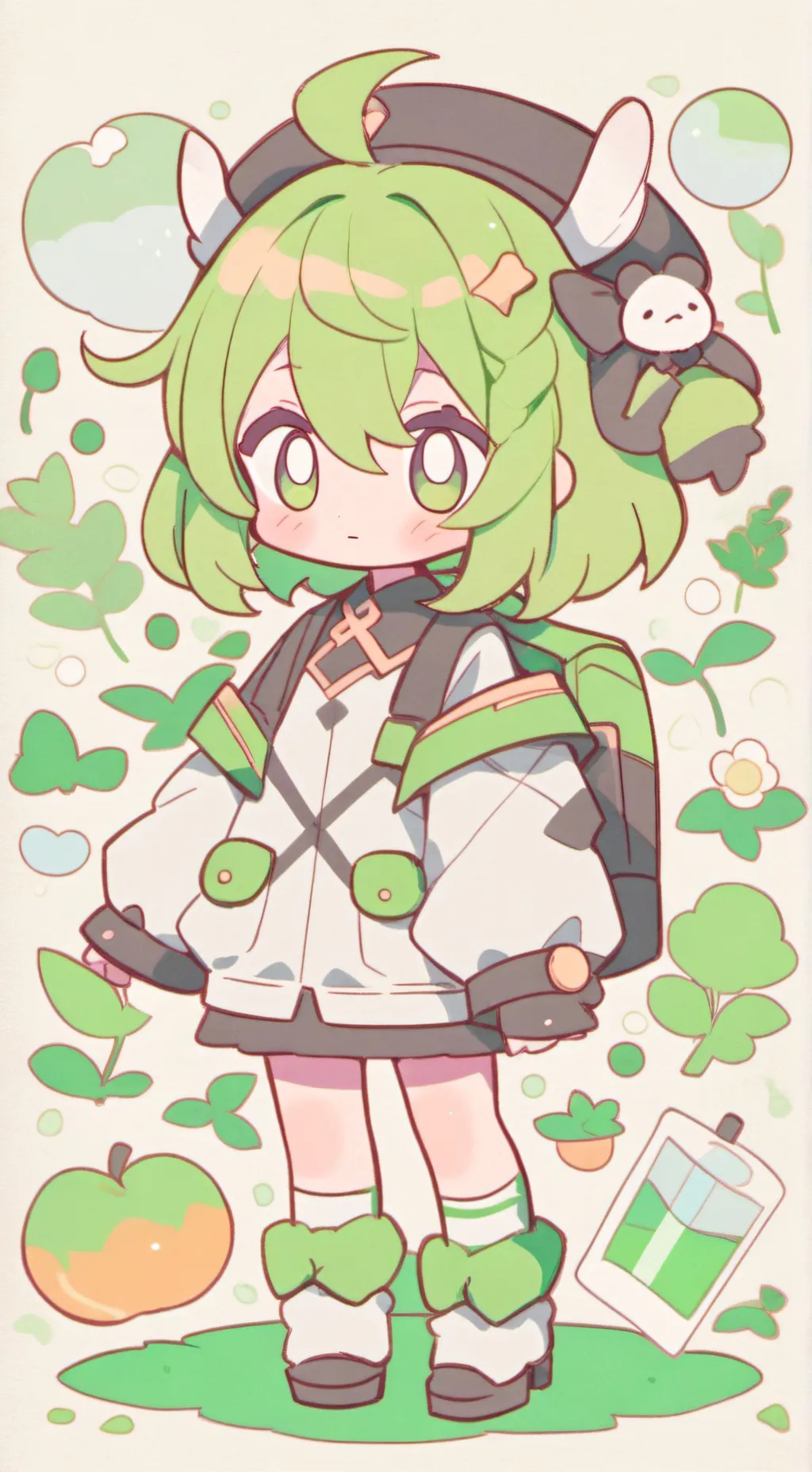 ai character: Vee borracha🍻🖤💚 background