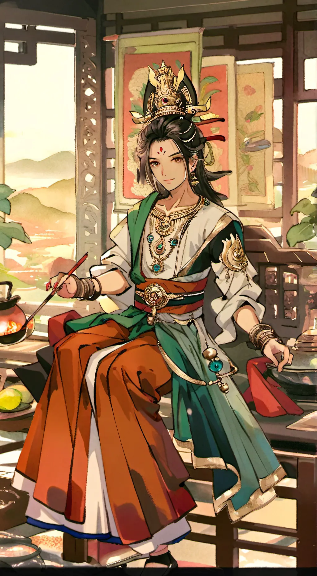 ai character: família tubarão background