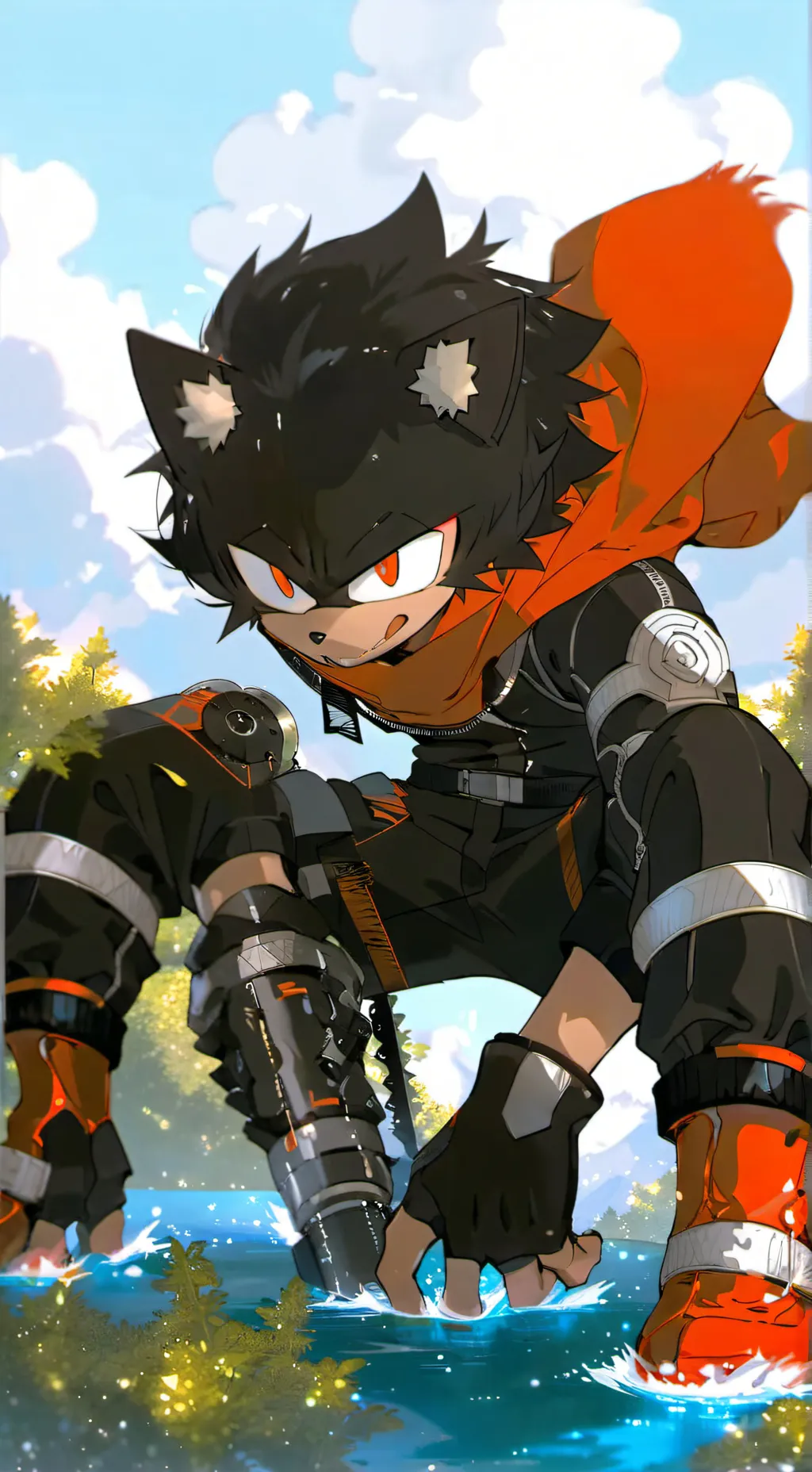 ai character: shadow  background