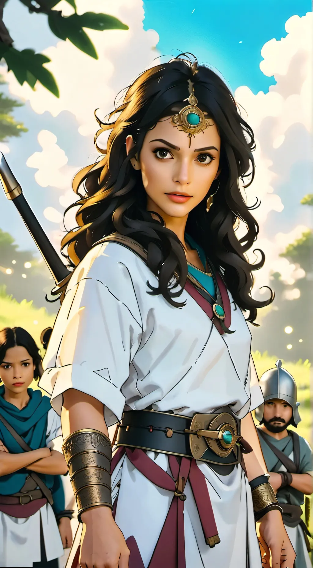 ai character: Wonder woman  background