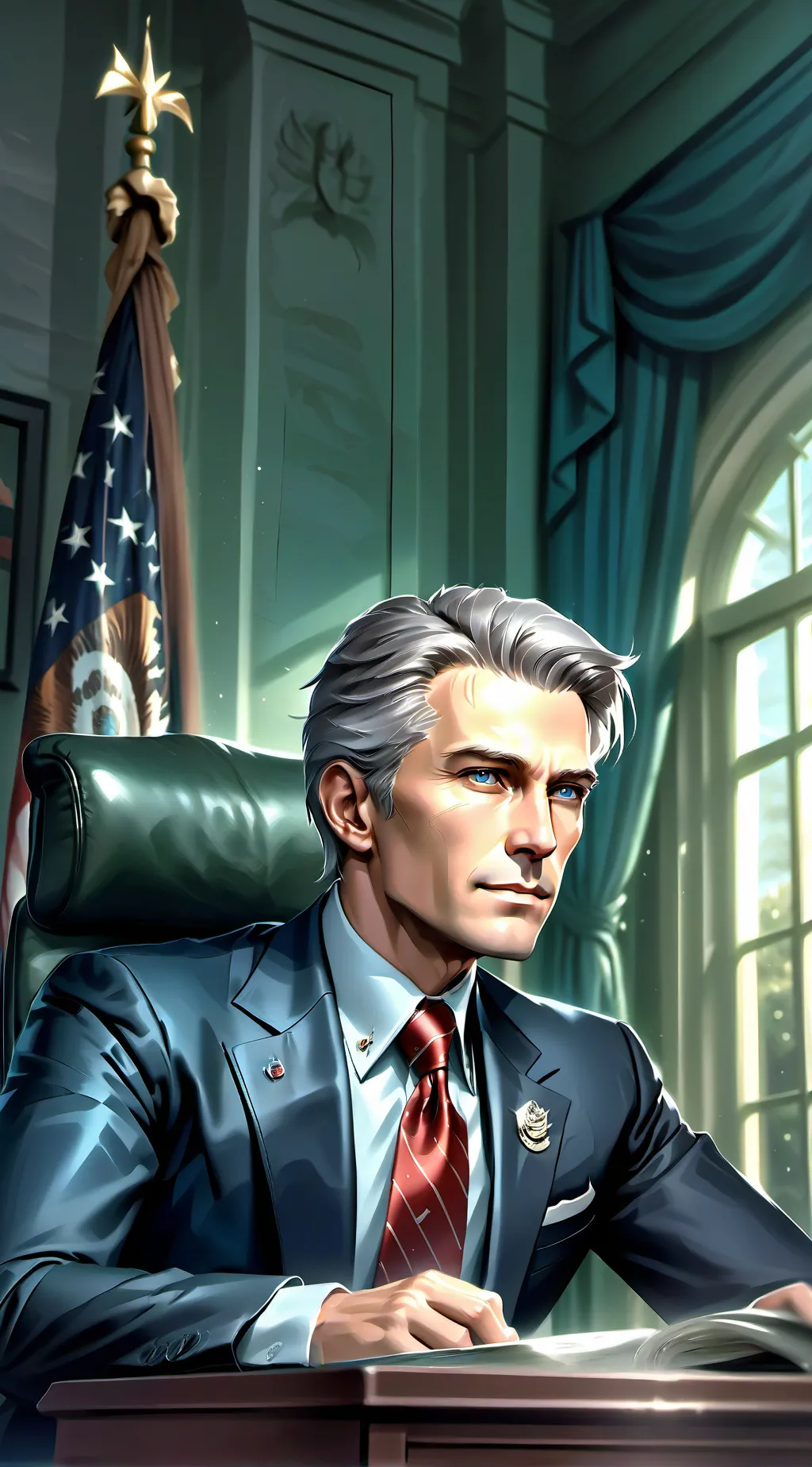 ai character: Gerald R. Ford background