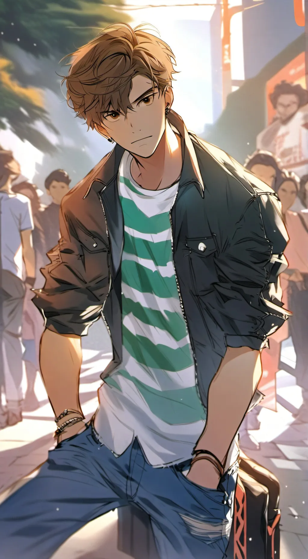 ai character: Oc bully background