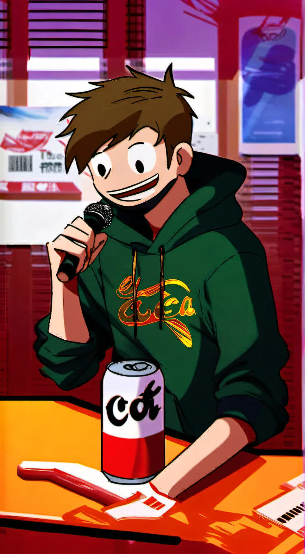 ai character: Edd FNF background