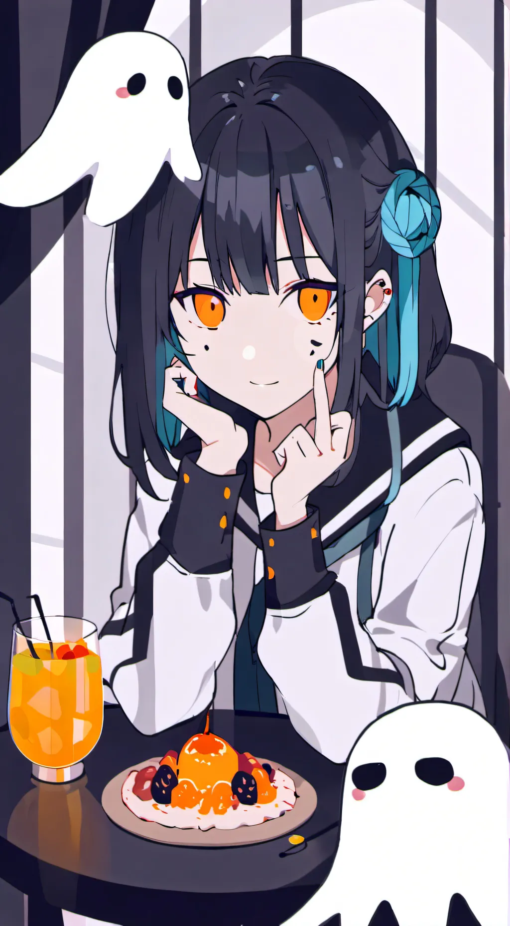 ai character: GHOSTY background