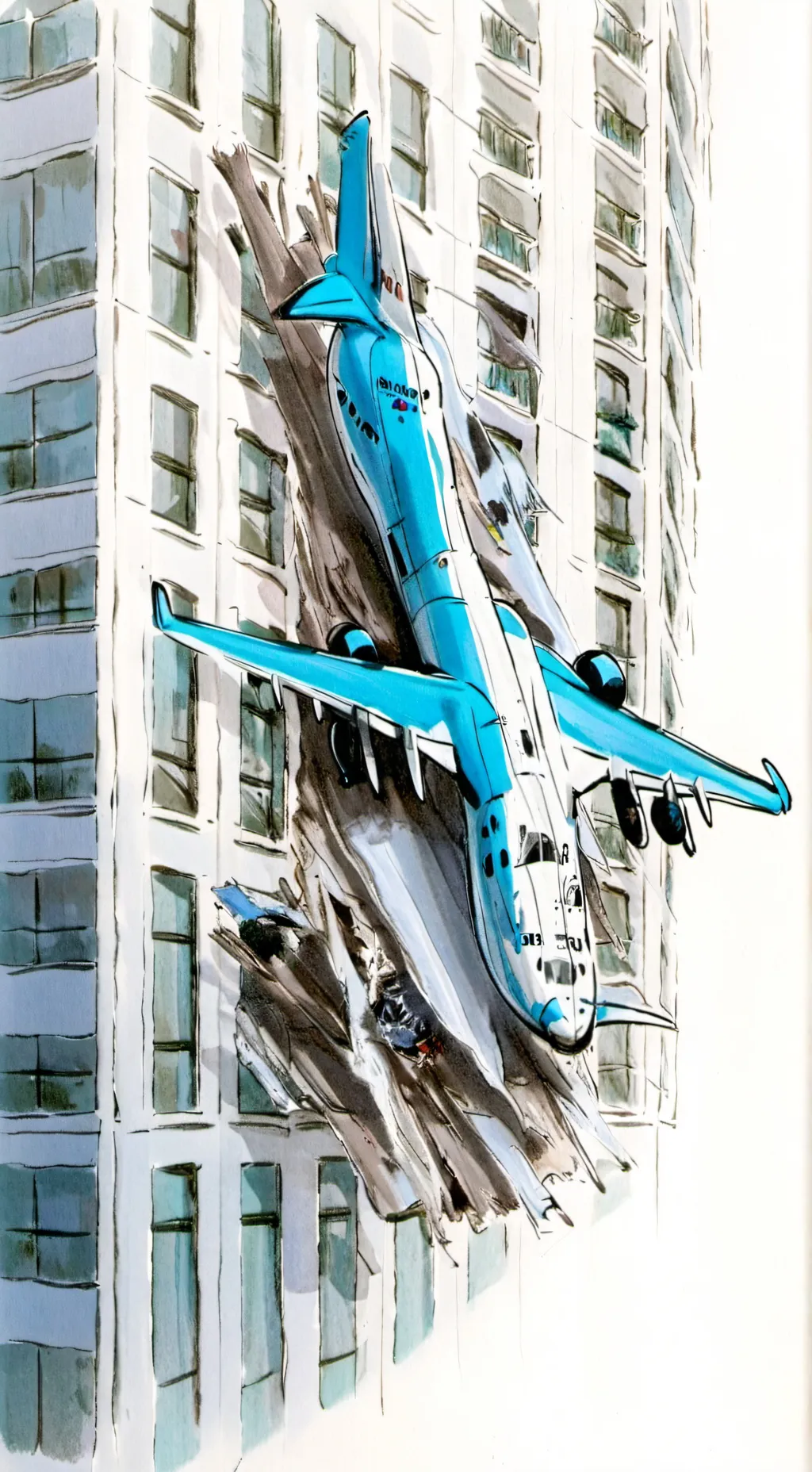 ai character: Plane crash background