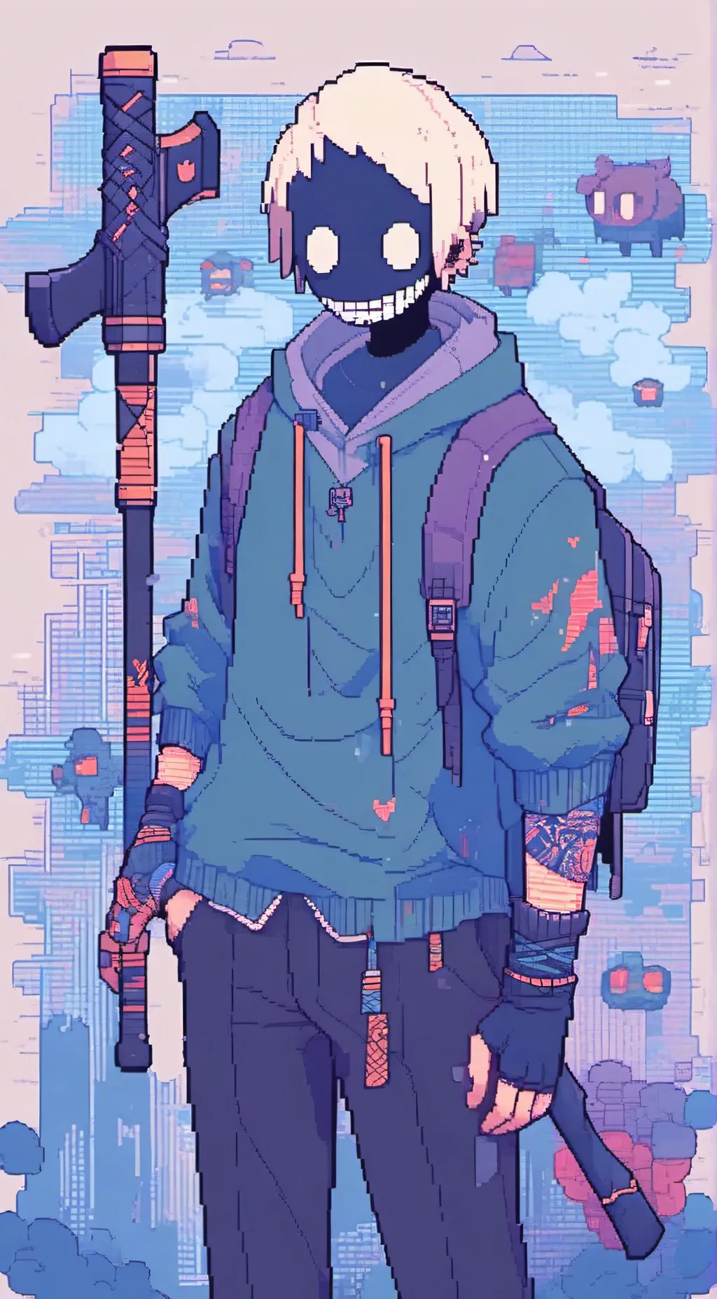 ai character: Nice Creepypasta background