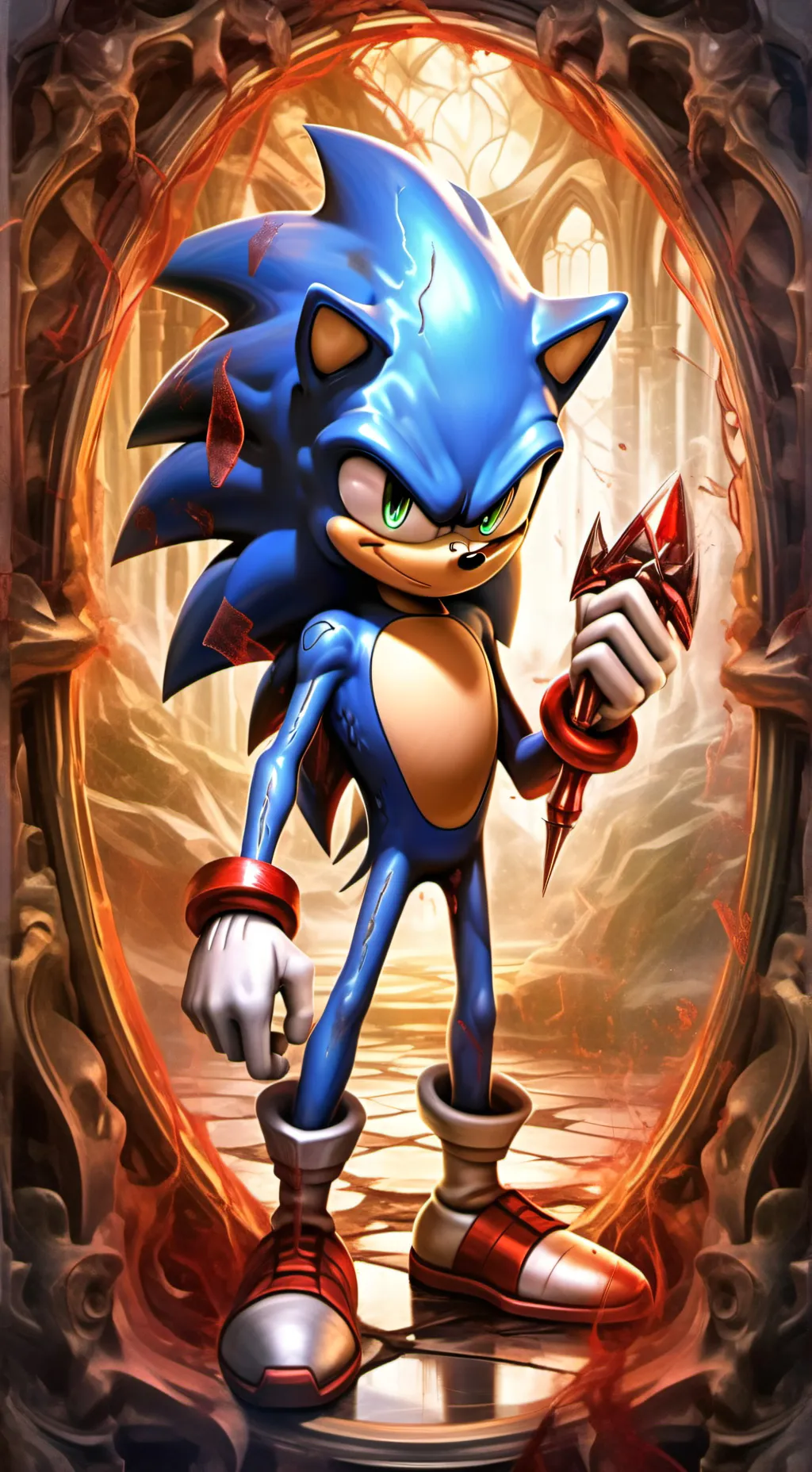 ai character: Bloody blue background