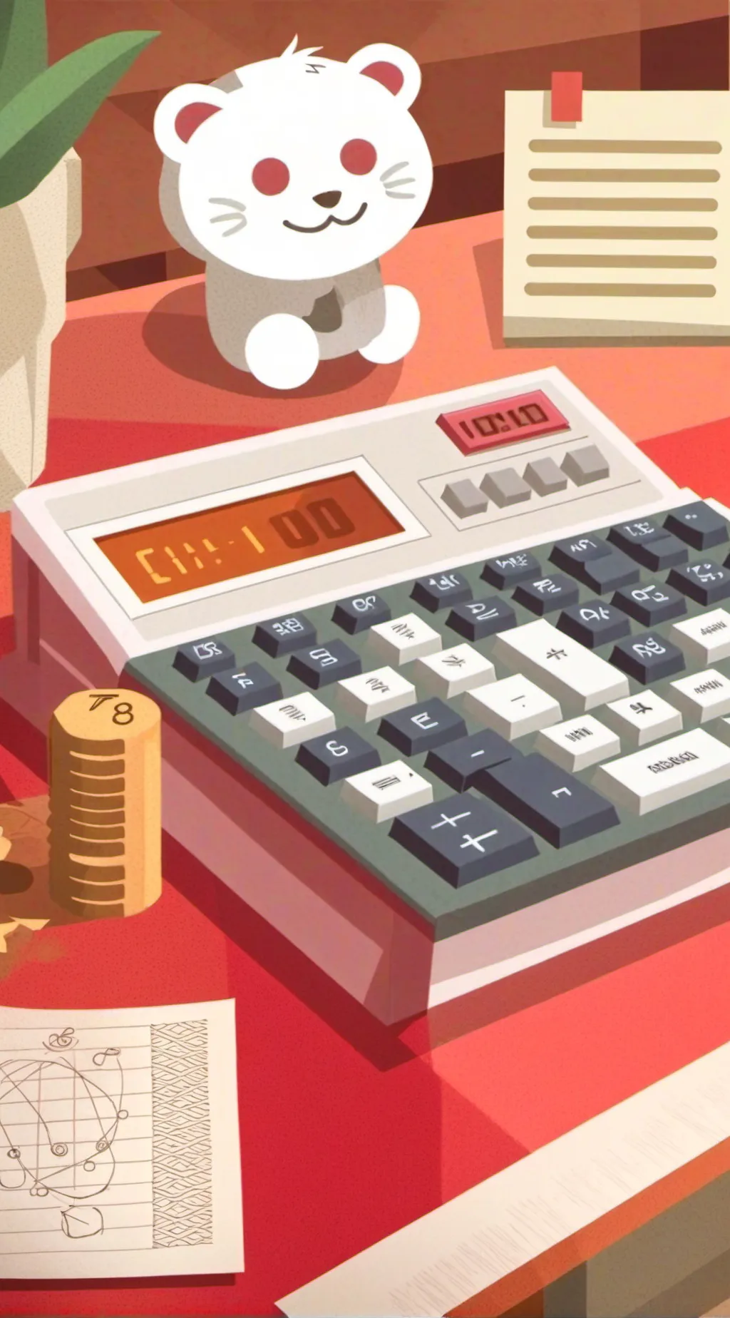 ai character: Calculator  background