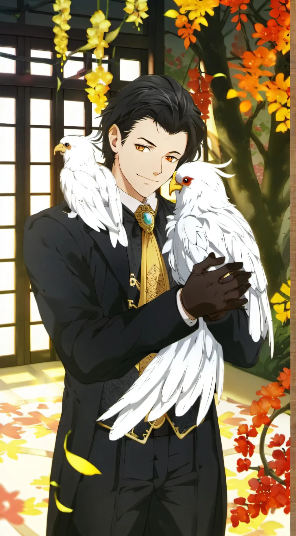 ai character: Human stolas background