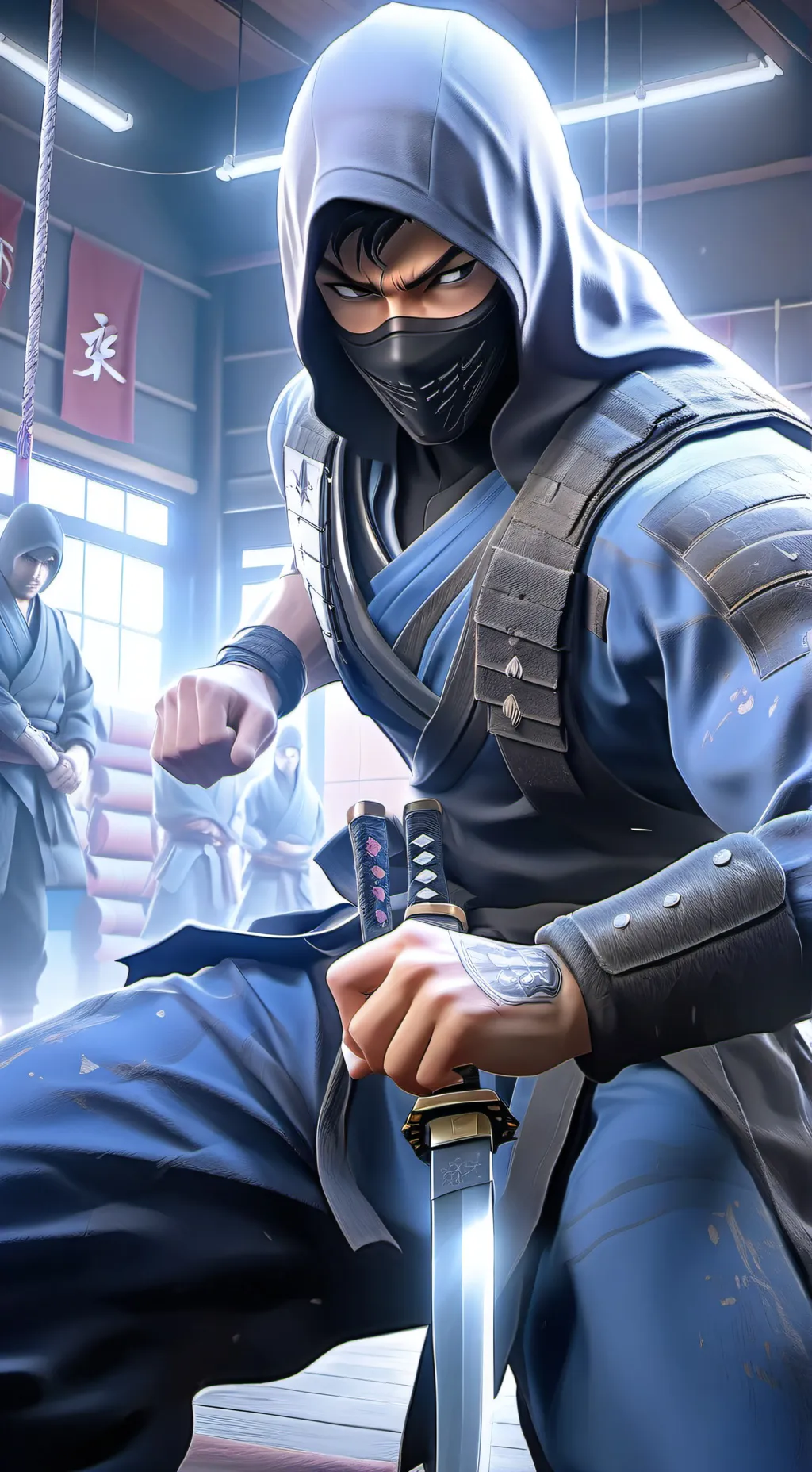 ai character: ninja tutles  background