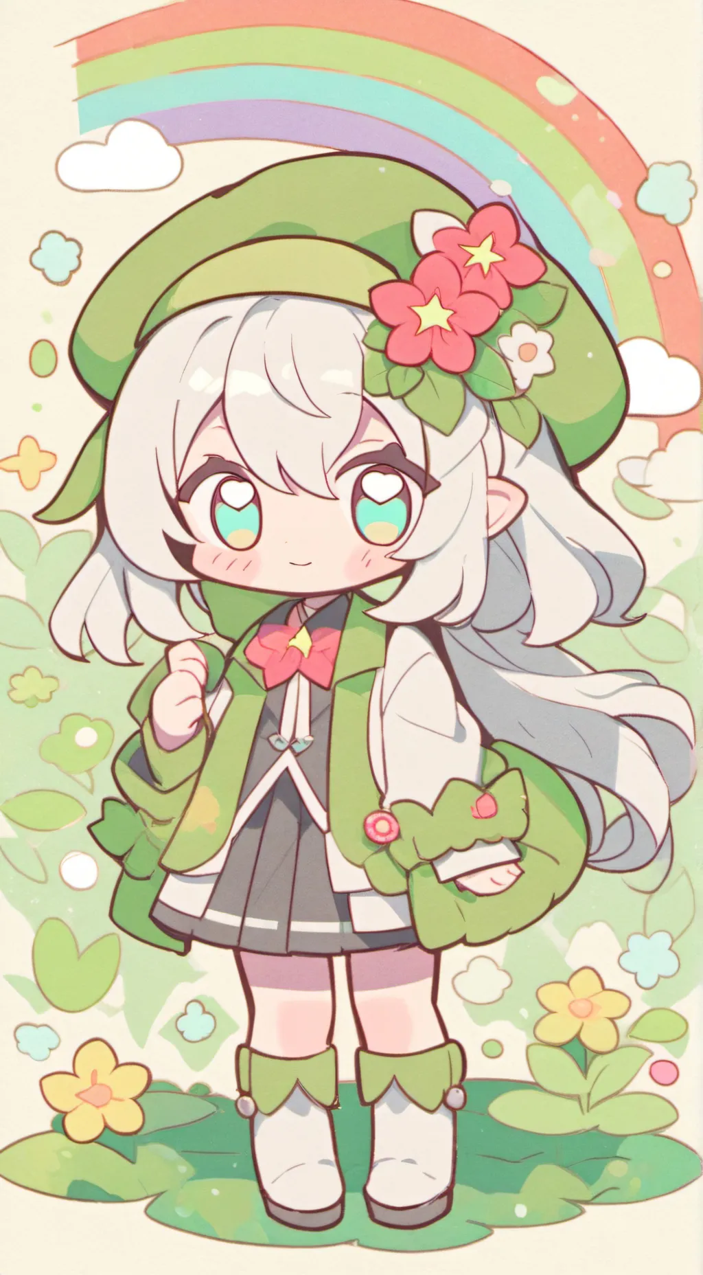 ai character: Dandys world background