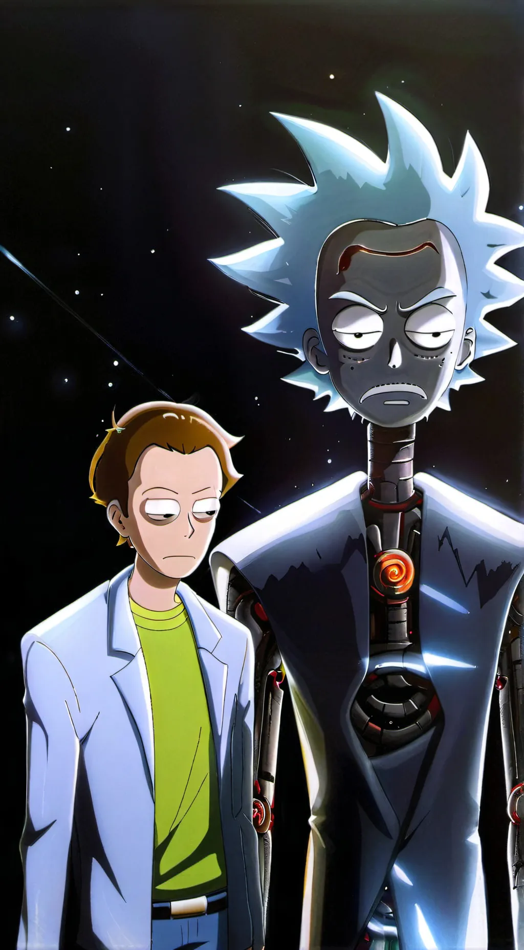ai character: rick and morty background