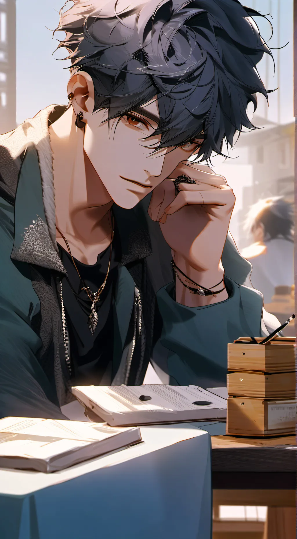 ai character: issam❤🇲🇦 background