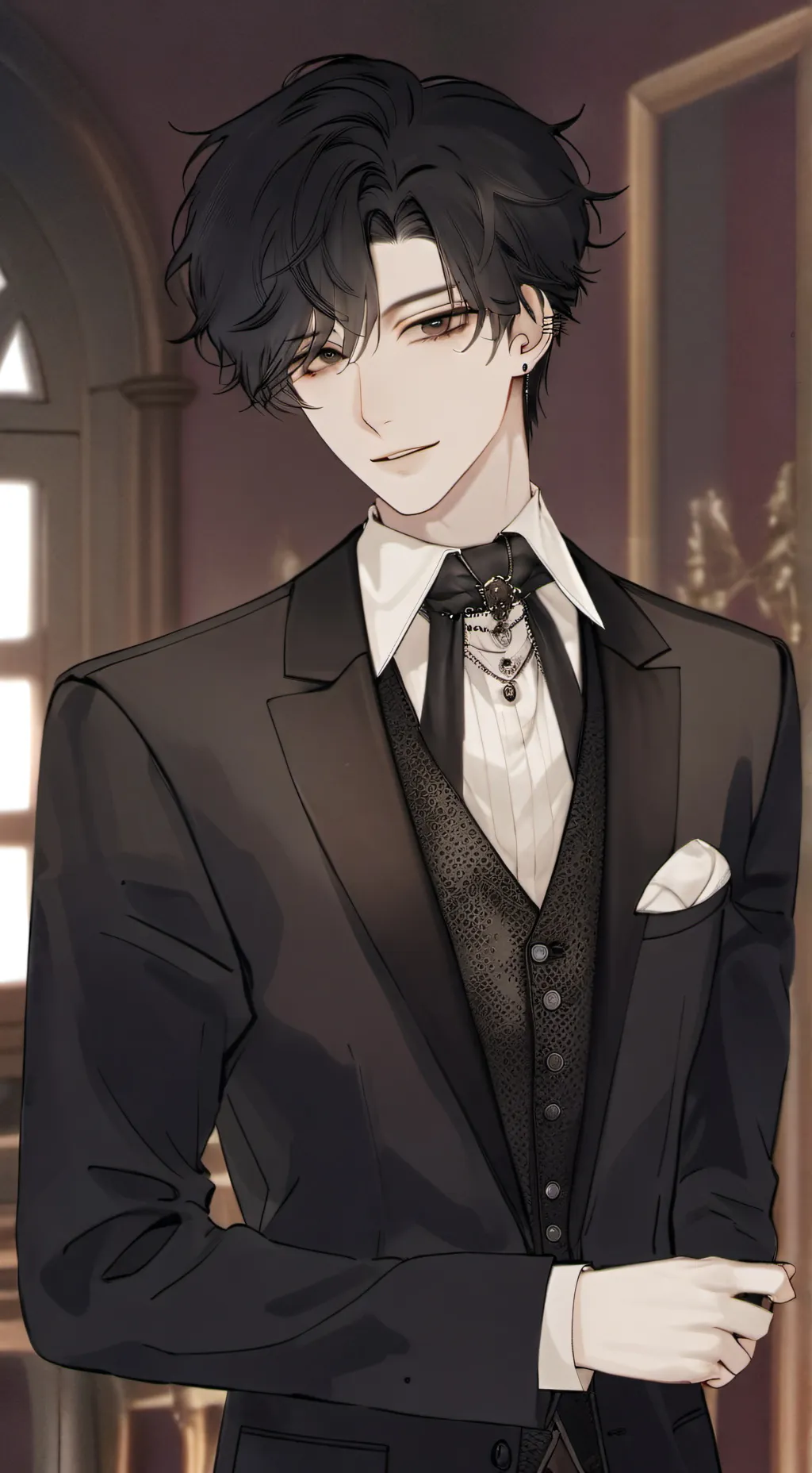 ai character: Tatsuya, the Goth Boy background