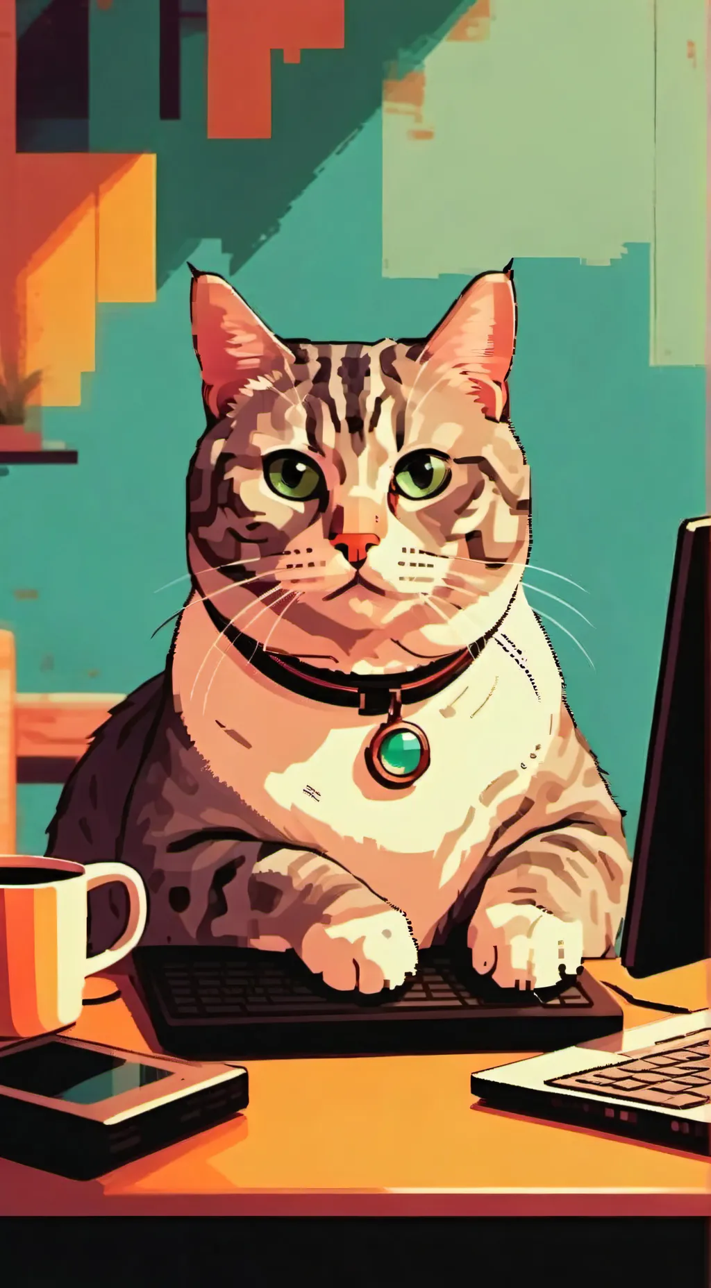 ai character: SaitamaCat background