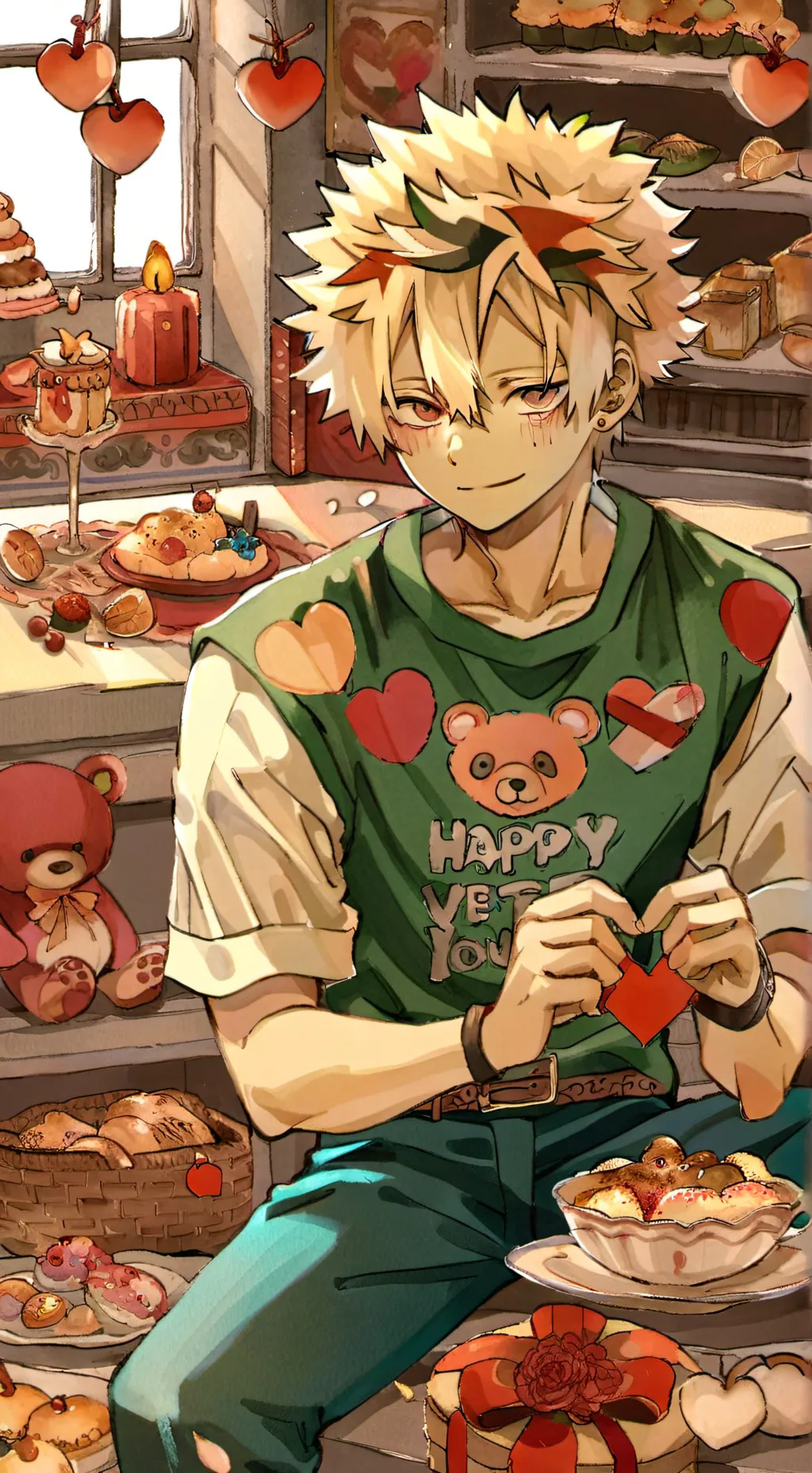 ai character: Mha valentine!  background