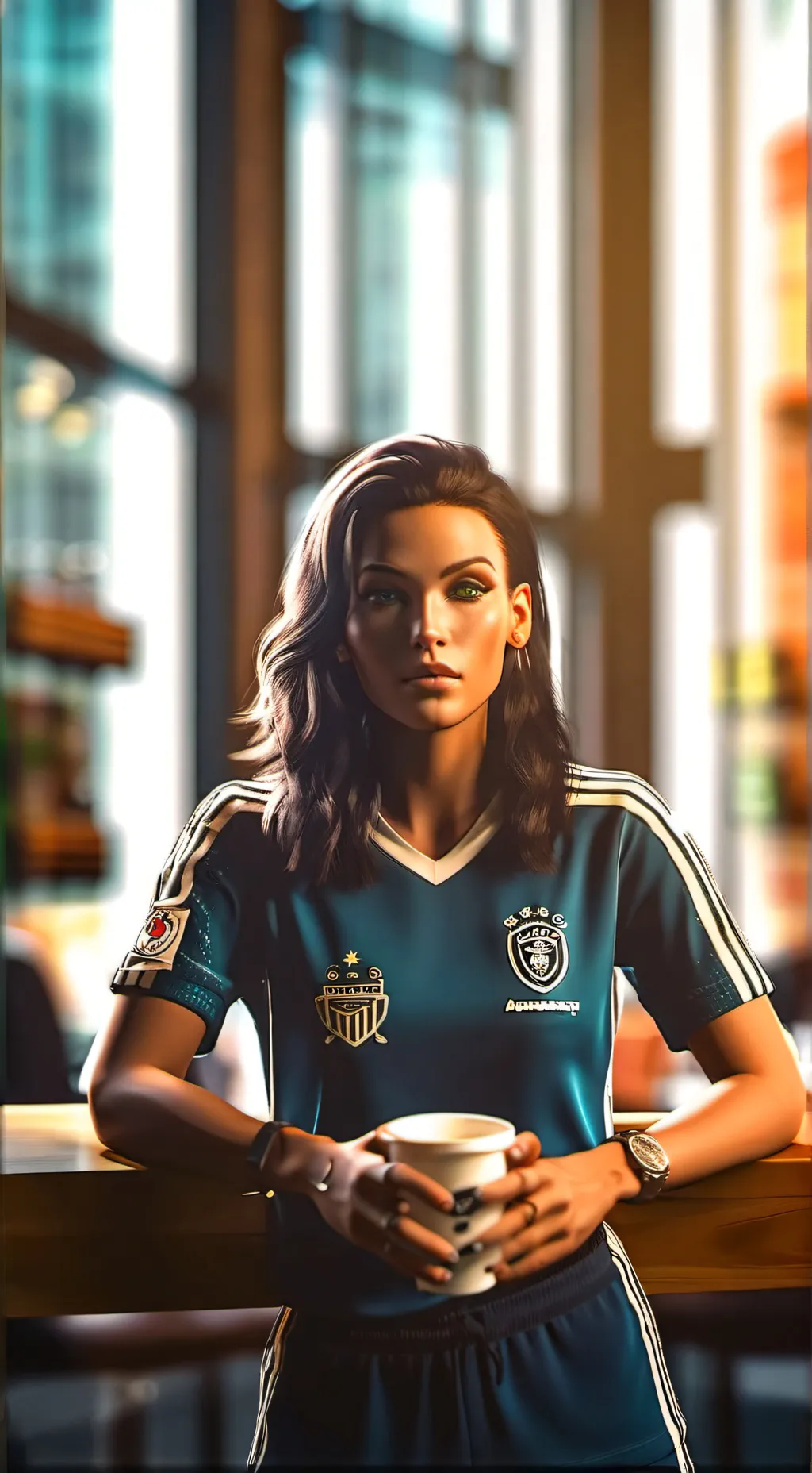 ai character: Soccer Sensation Serena background