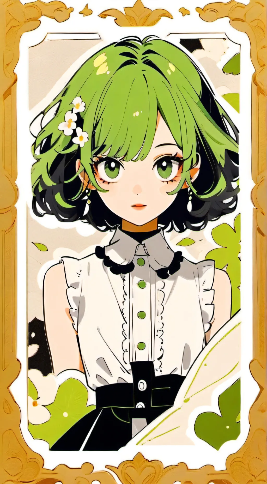 ai character: Green Skittle  background