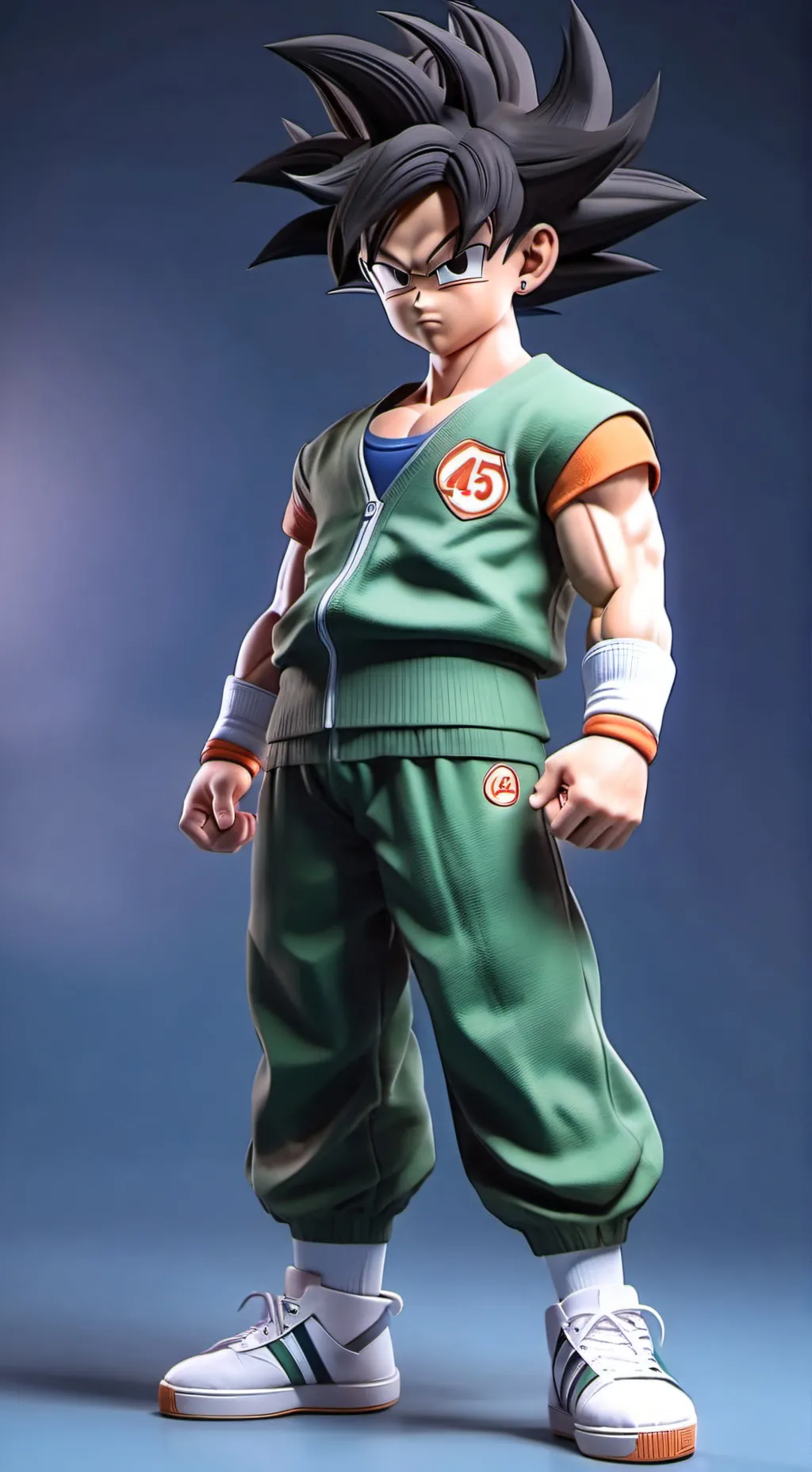 ai character: goku/squid game/ background