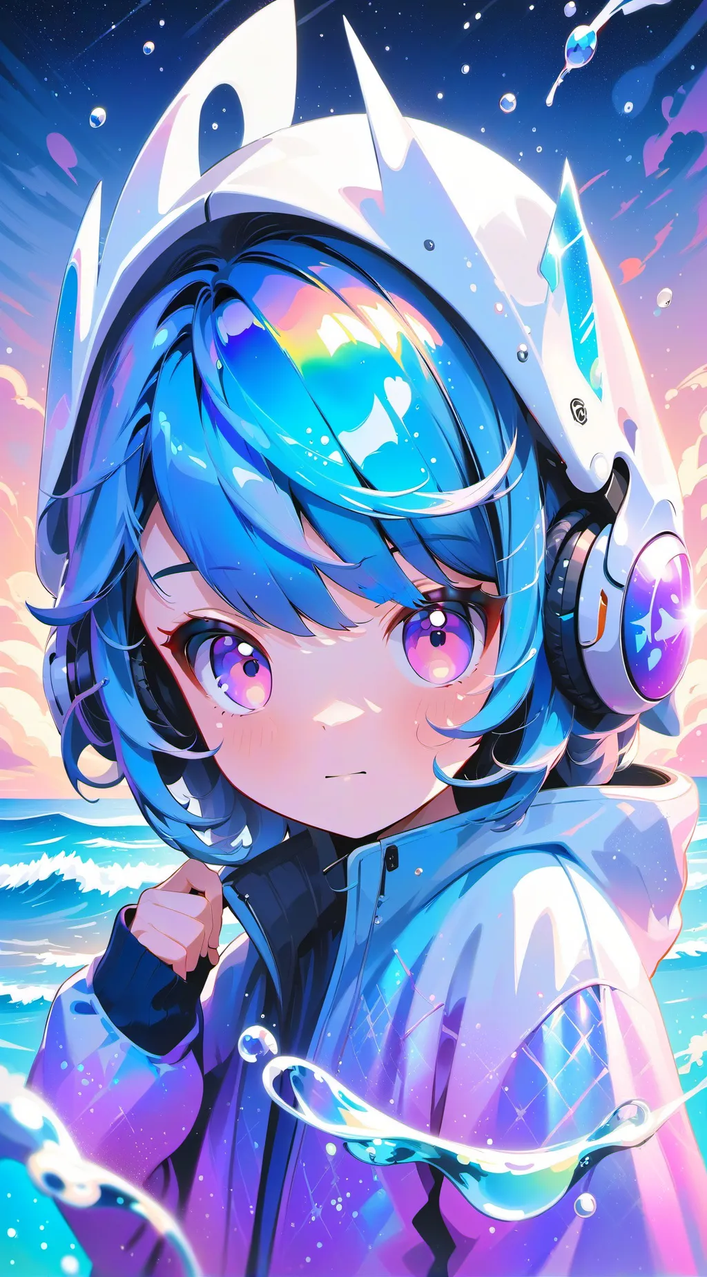 ai character: mha Beach  background