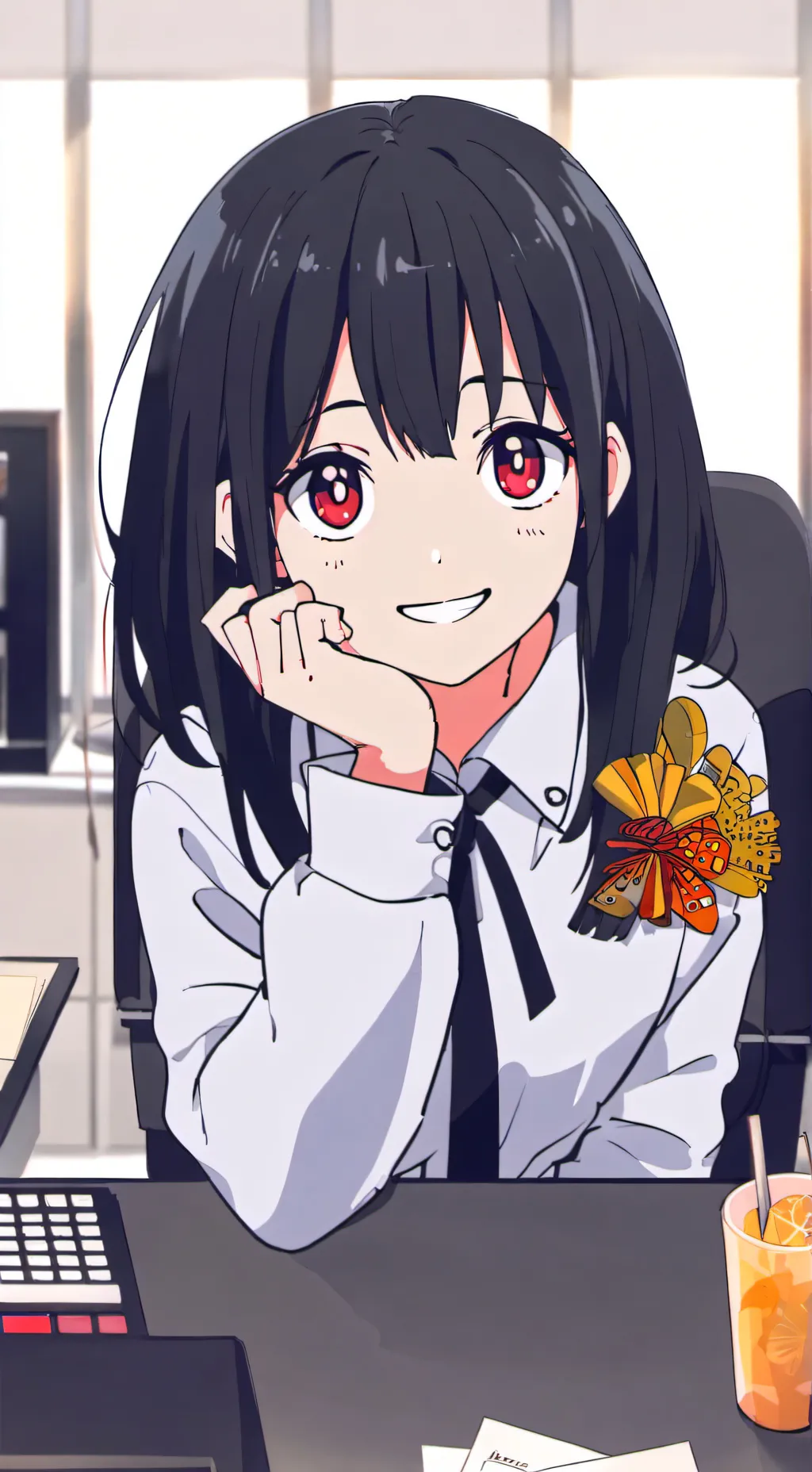 ai character: IDC receptionist background