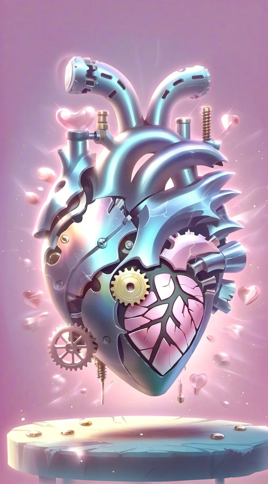 ai character: MD Valentines Day background