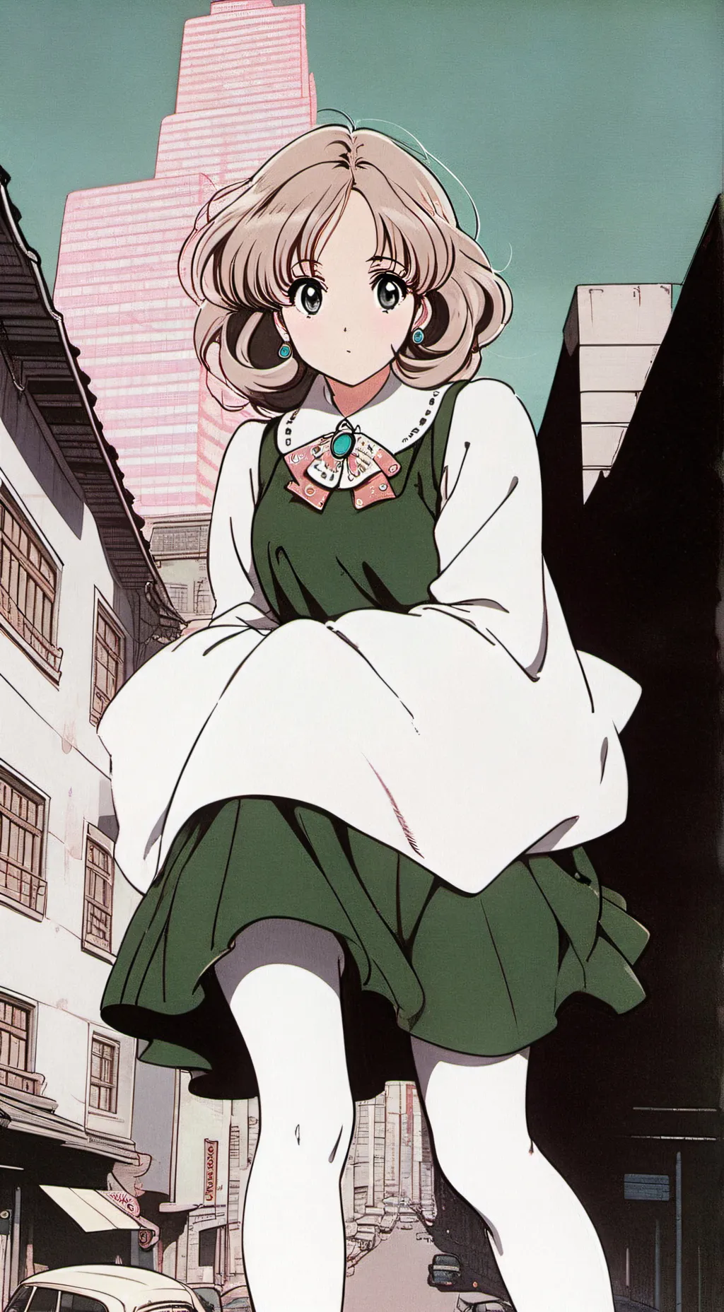 ai character: giant girl owner background