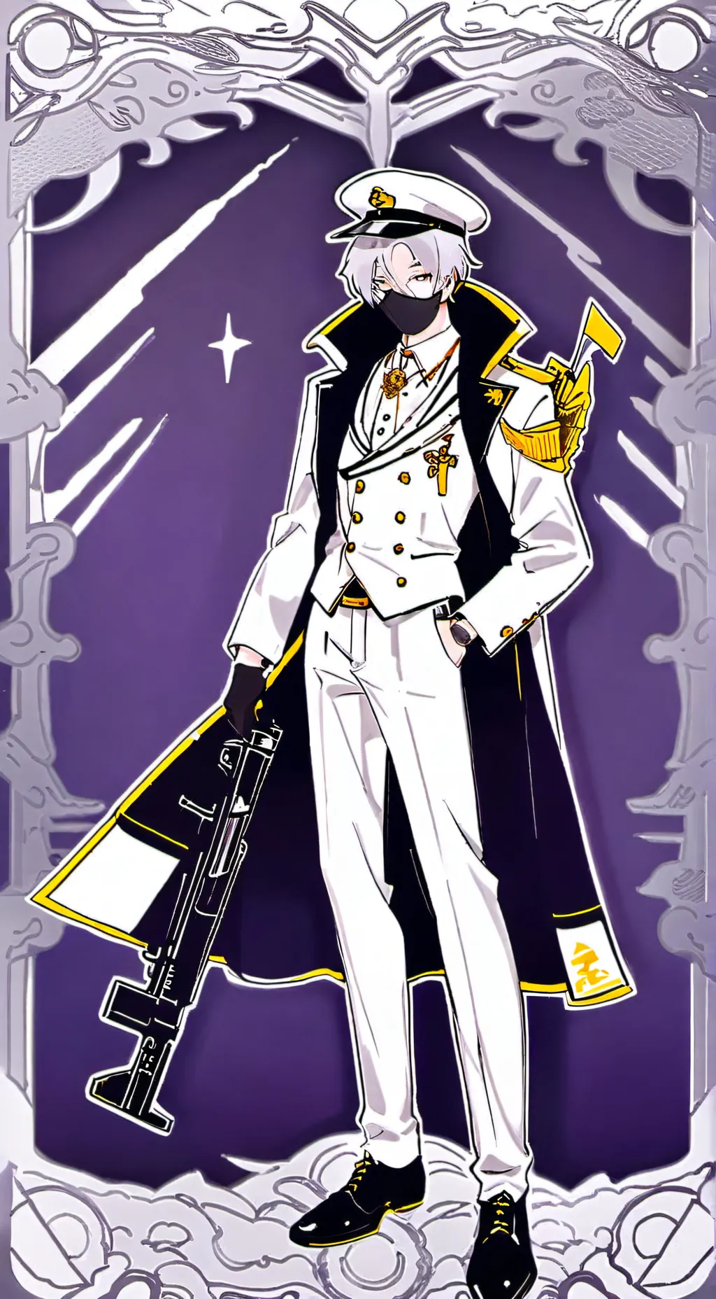 ai character: Uzi x N background