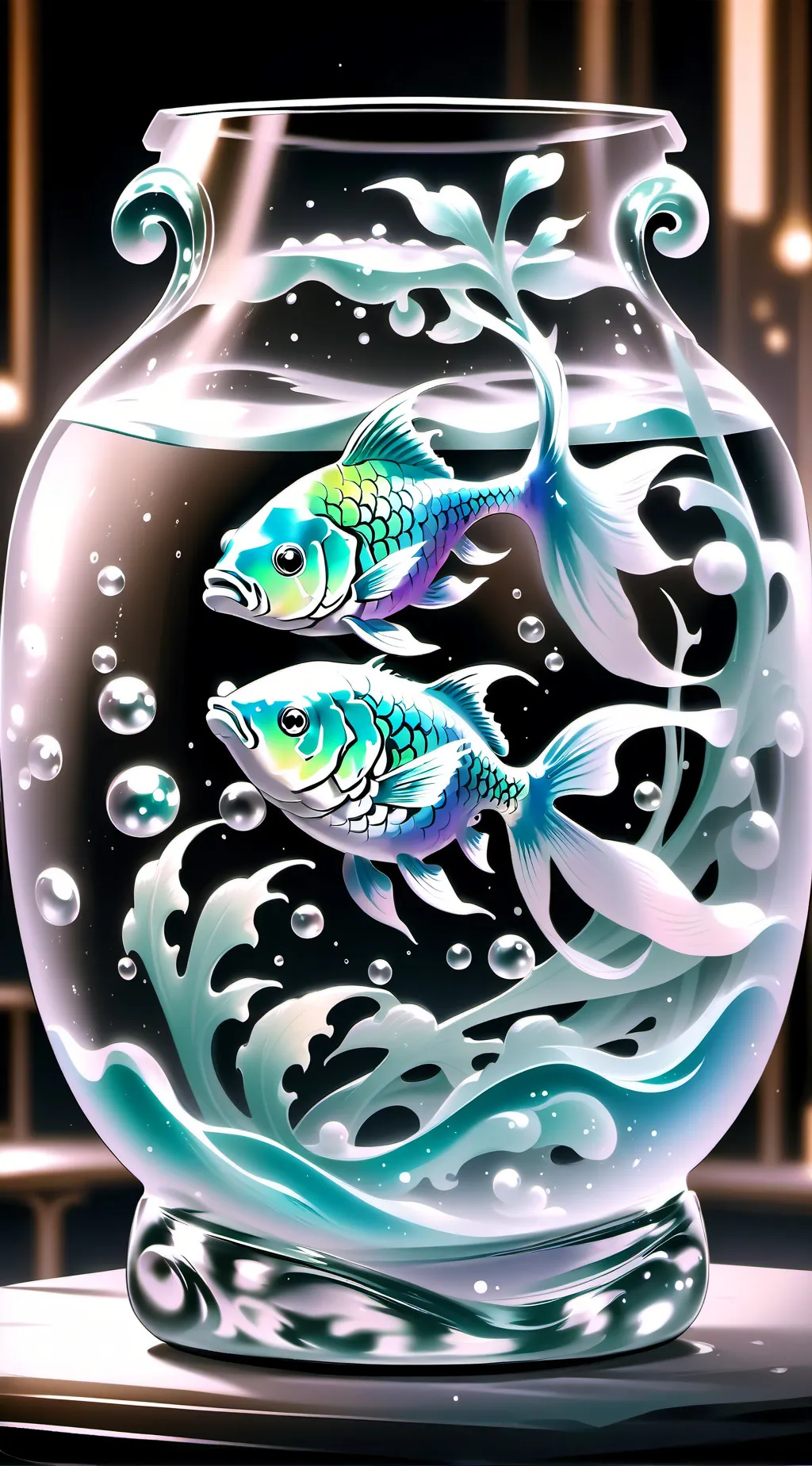 ai character: fXnn the fishbowl background