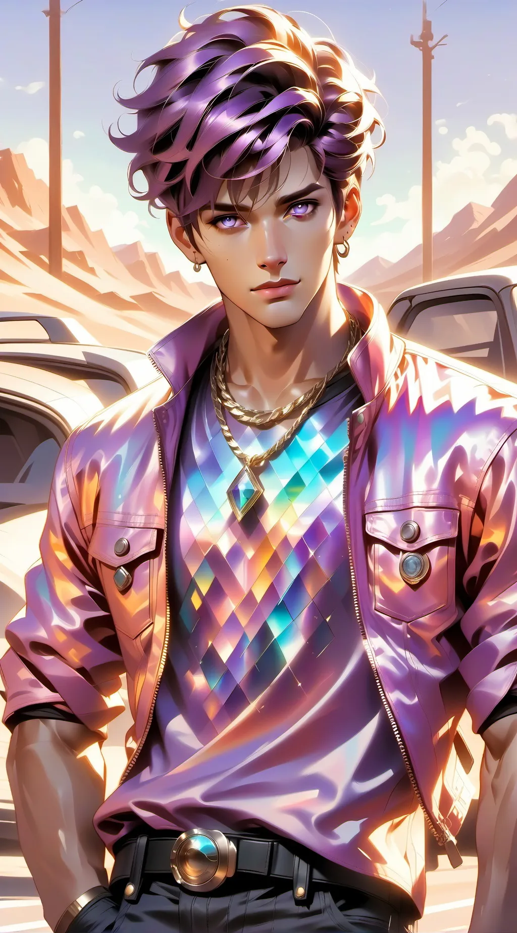 ai character: lilly lulu Mike  background