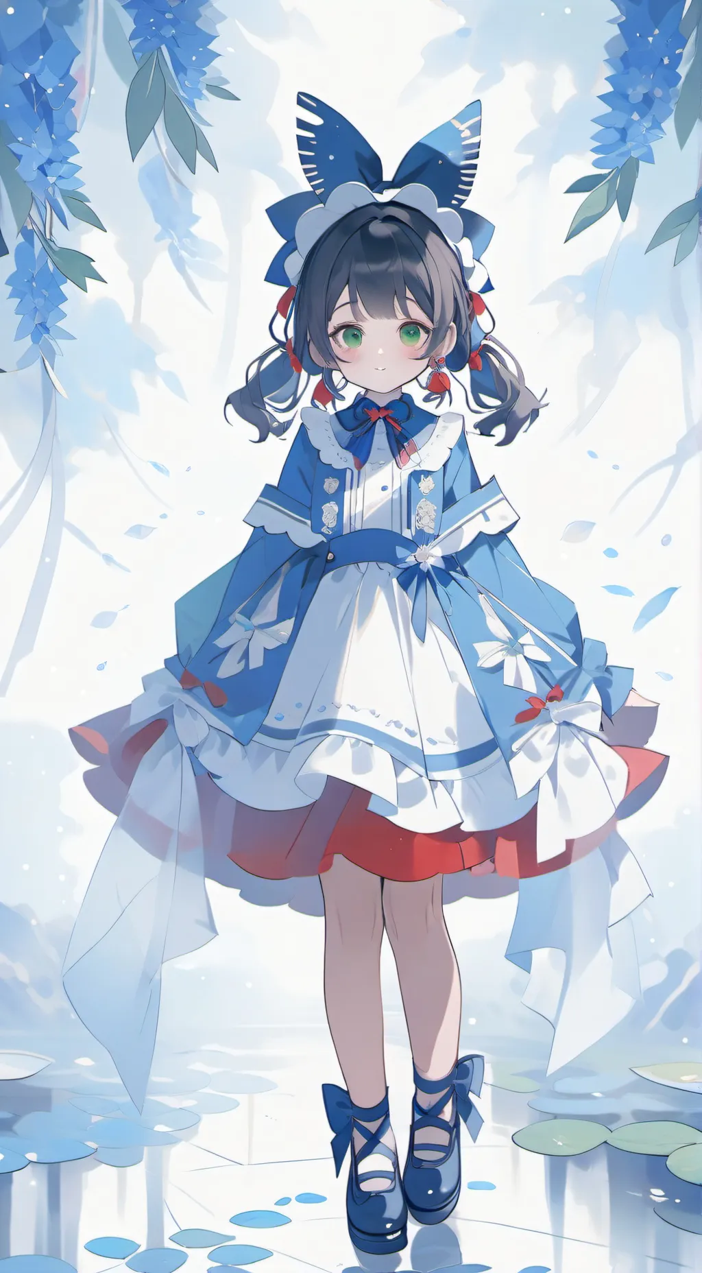 ai character: greeny background