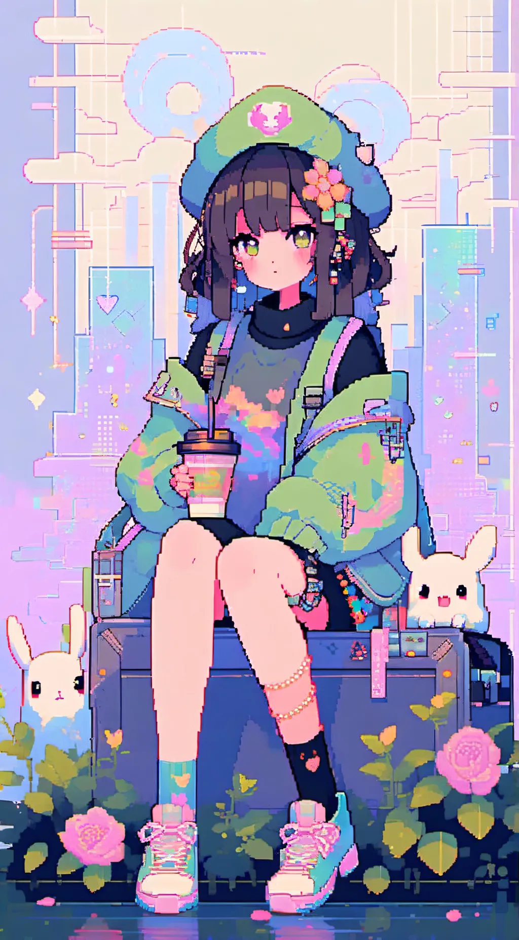 ai character: Sillylynn💛💚💜:3 background