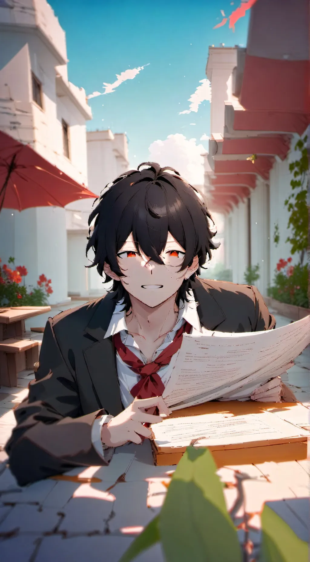 ai character: Santi bullyng 💋🙄 background