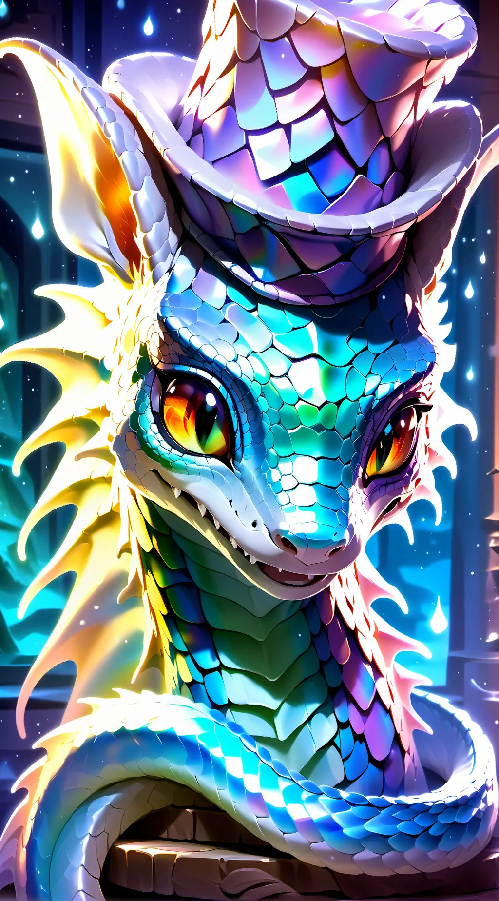 ai character: Scales McGigglesnake background