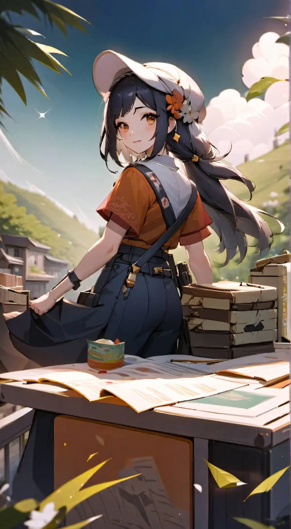 ai character: Dandys spanking background