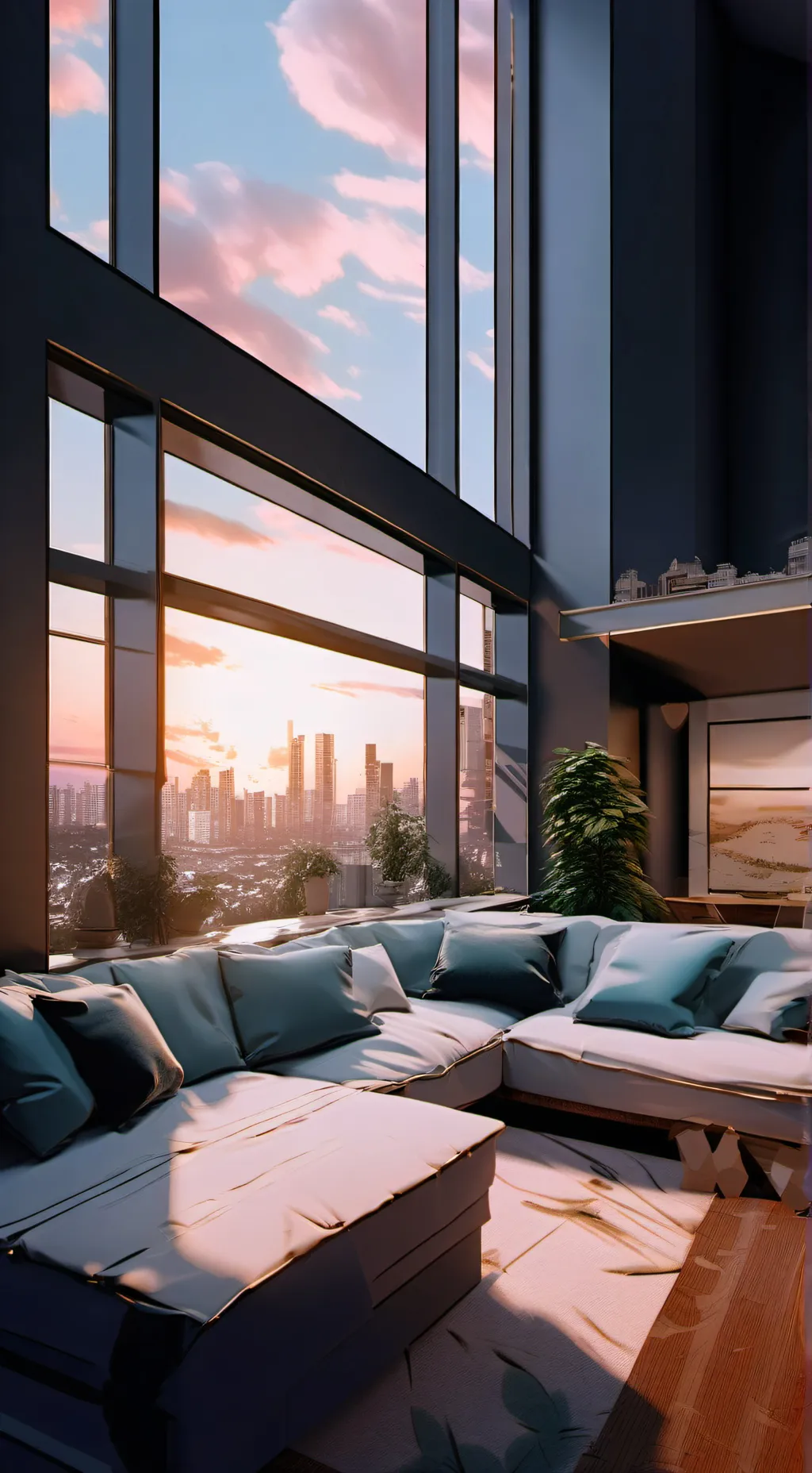 ai character: An apartment room background