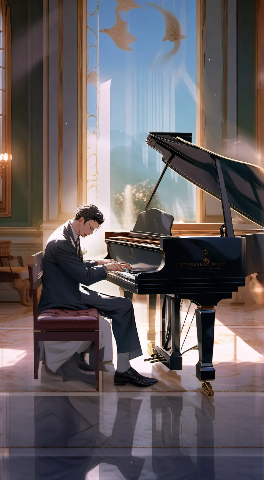 ai character: DANDY!! background