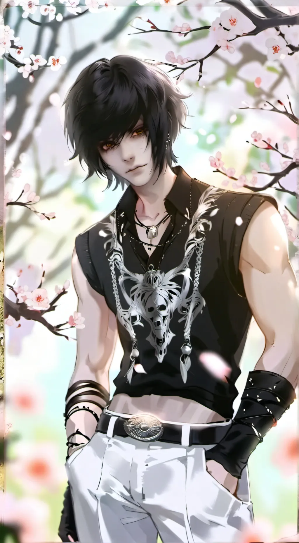 ai character: Yuno Black 🎸🎧 background