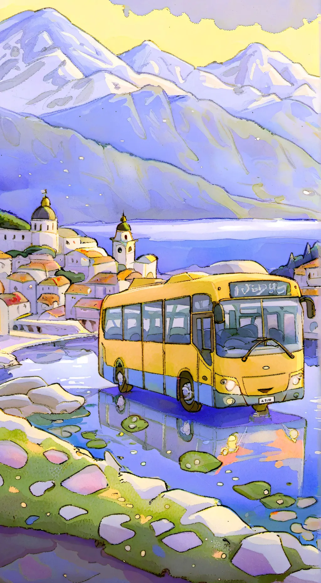 ai character: school trip sprunk background