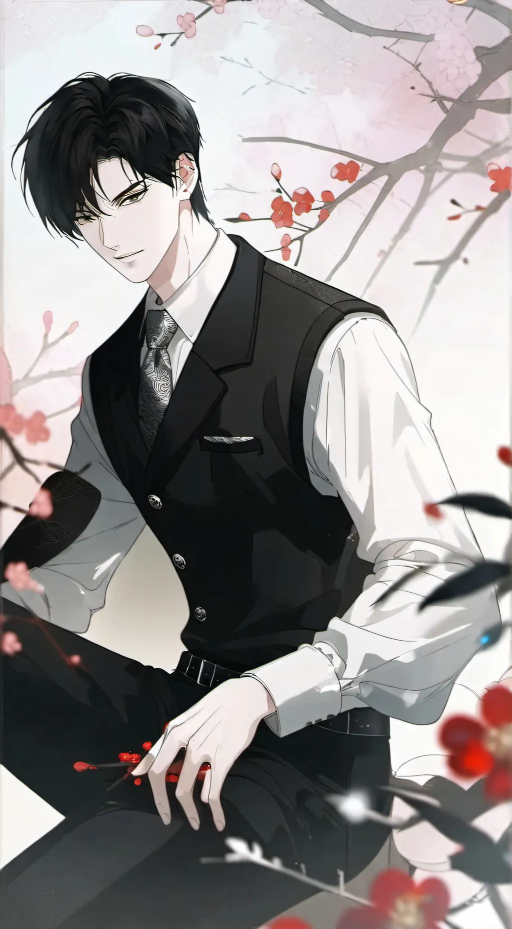 ai character: Jin McCarthy  background